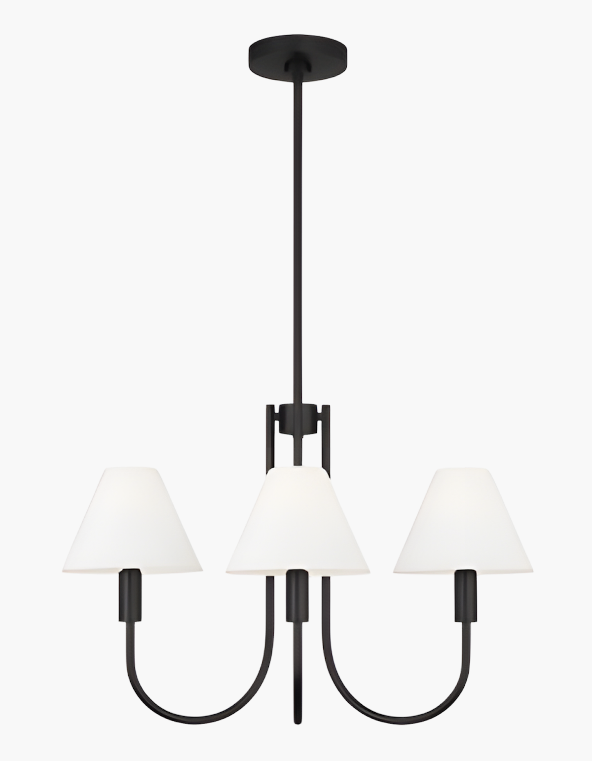 Parlor 3-Light Chandelier - Black#Finish_Black