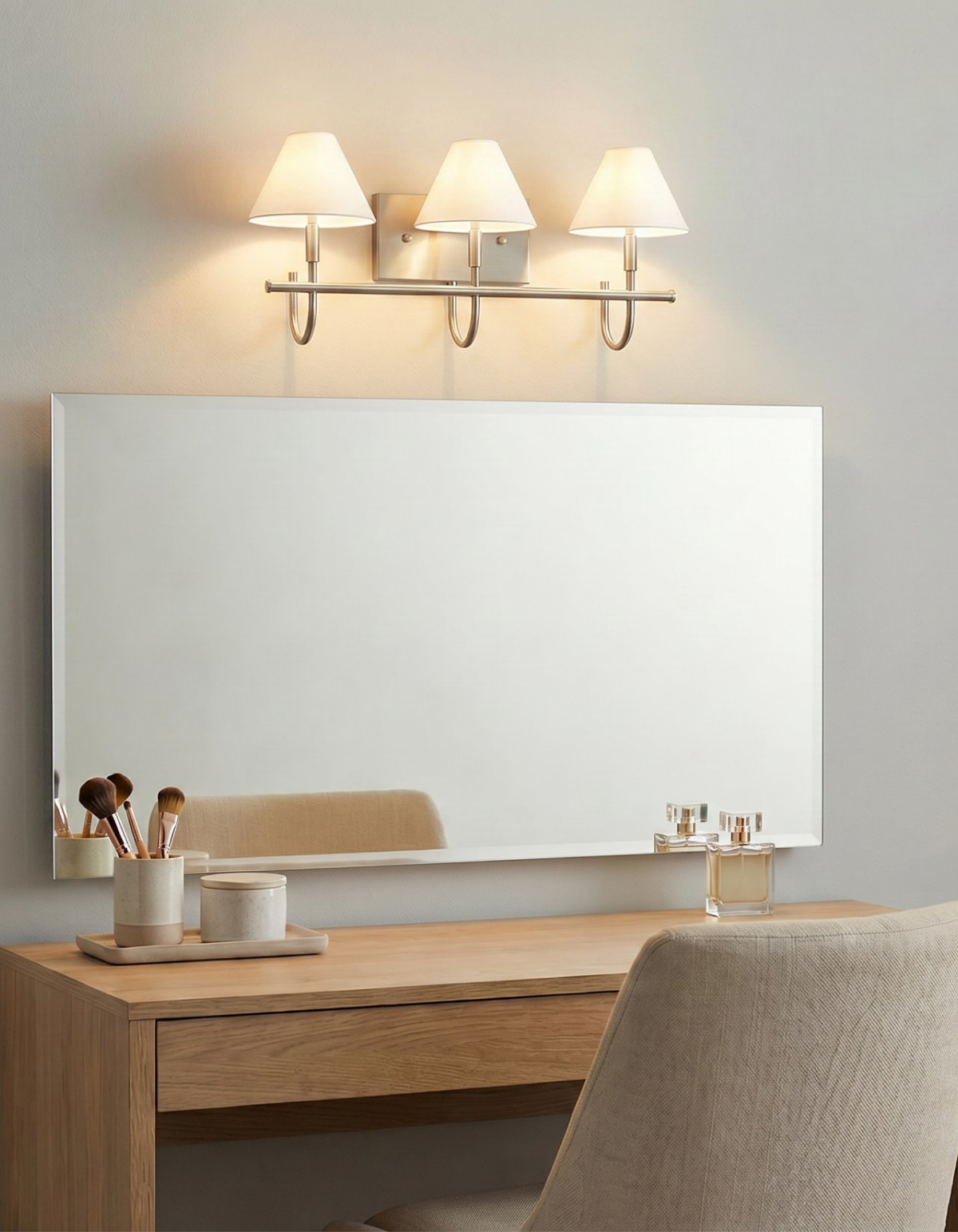 Parlor 3-Light Vanity Light - Brushed Nickel#Finish_Brushed Nickel