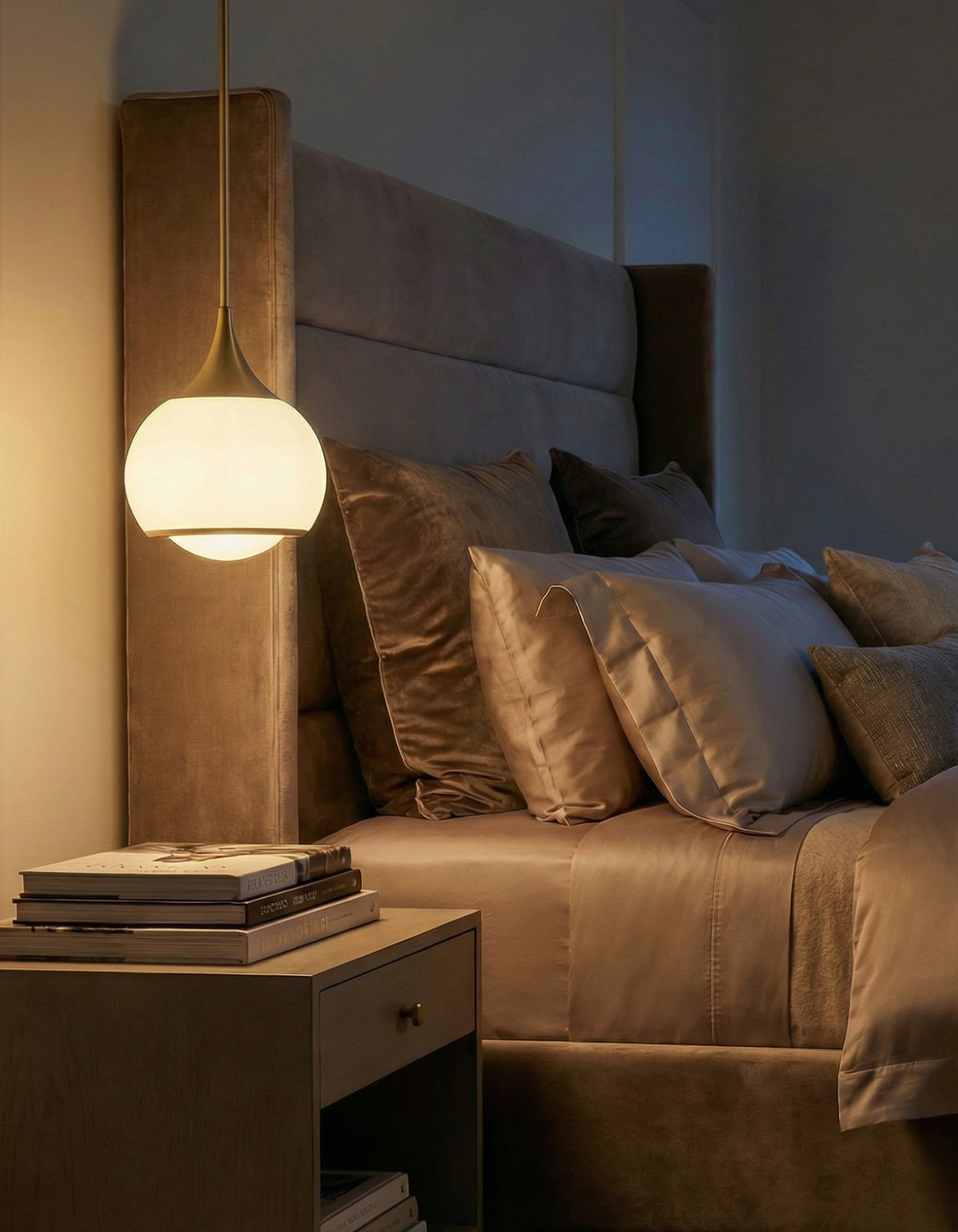 Opal 1-Light Pendant - Satin Gold#Finish_Satin Gold
