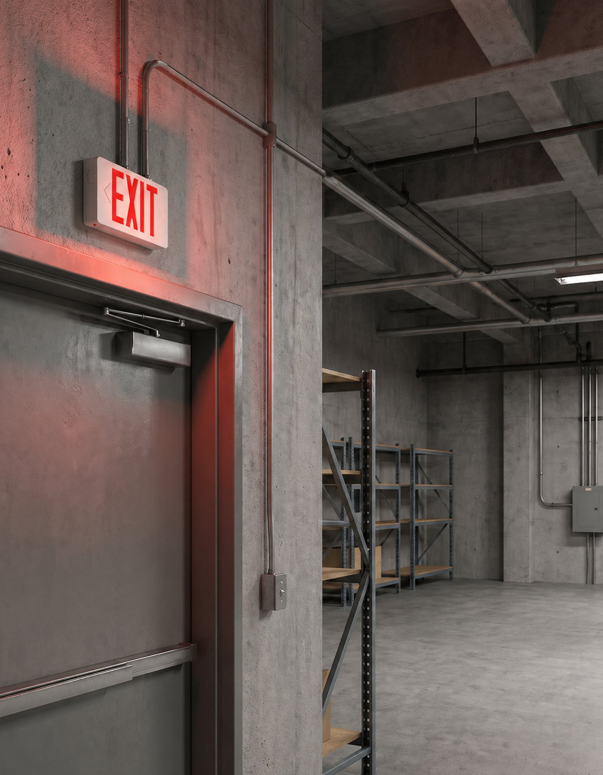 Haven Exit Sign - ES-C-S-W-R-WH