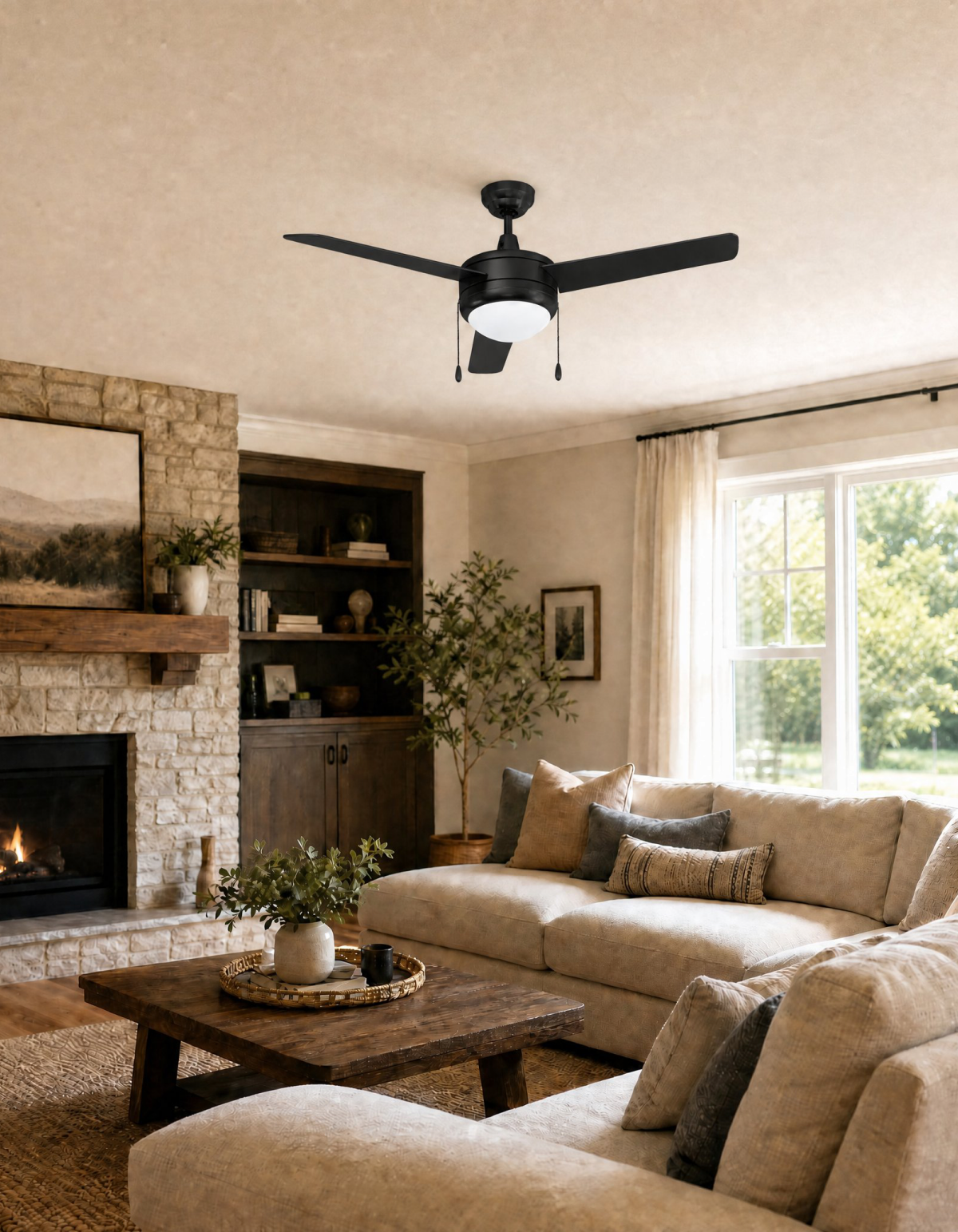 COBIA 52" 3-Blade Cobia Ceiling Fan - Matte Black#Finish_Matte Black