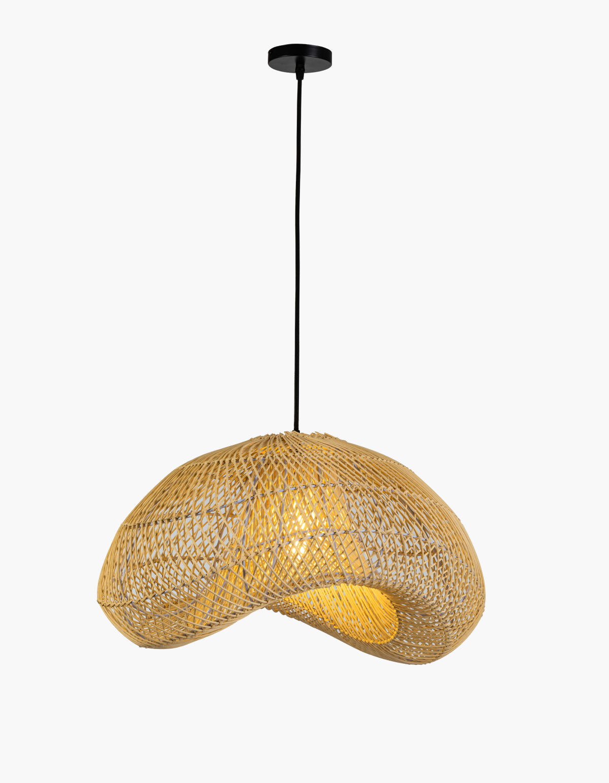 ISLA 1-Light 24" Pendant - Nature Rattan#Finish_Nature Rattan
