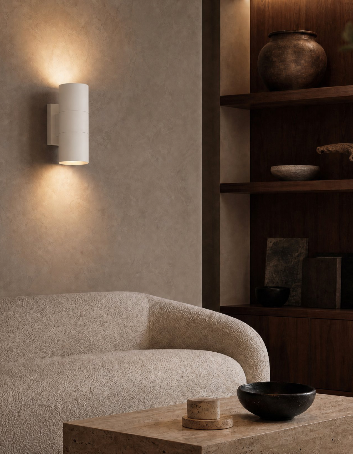 PIONEER 2-Light Outdoor Up/Down Wall Sconce - White#Finish_White