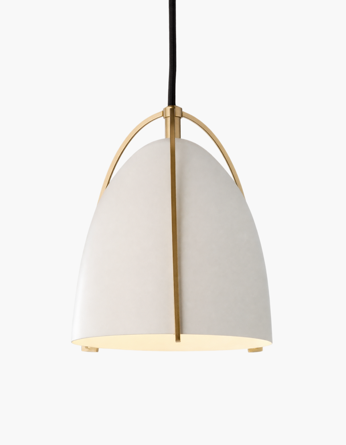 Hope 1-Light Pendant - White & Satin Gold#Finish_White & Satin Gold