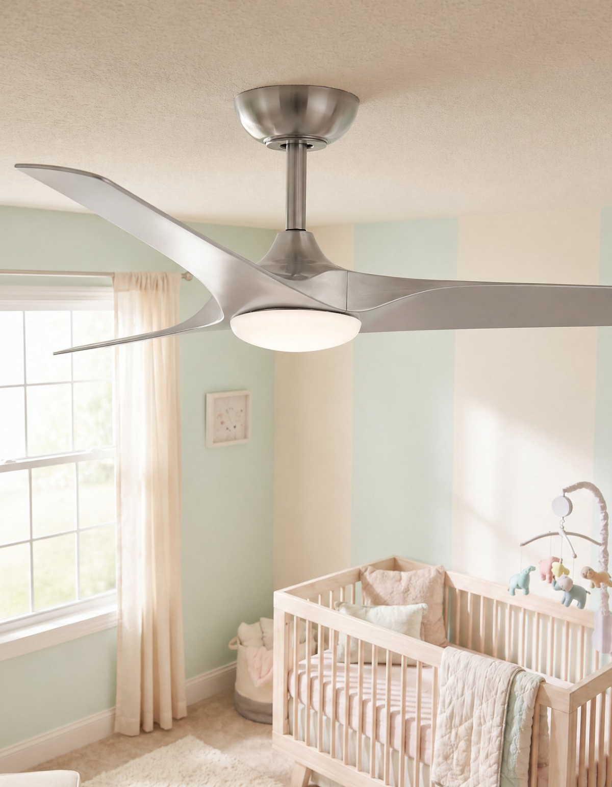 Gossamer 60-in. Ceiling Fan, Brushed Nickel - Brushed Nickel & Silver#Finish_Brushed Nickel & Silver