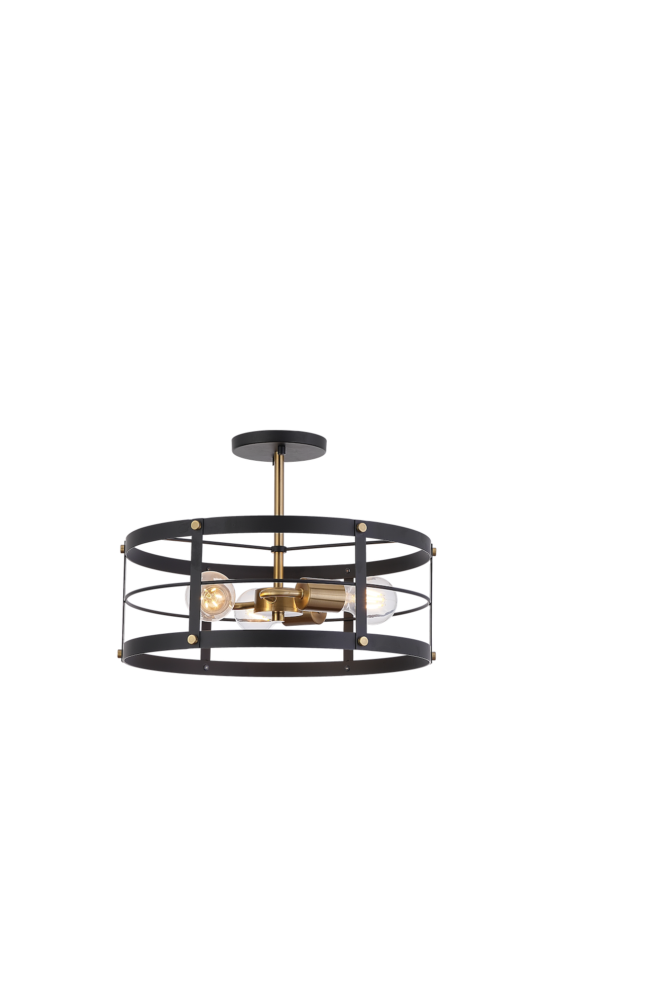 GRIDLOCK 3-Light Semi-Flush Mount