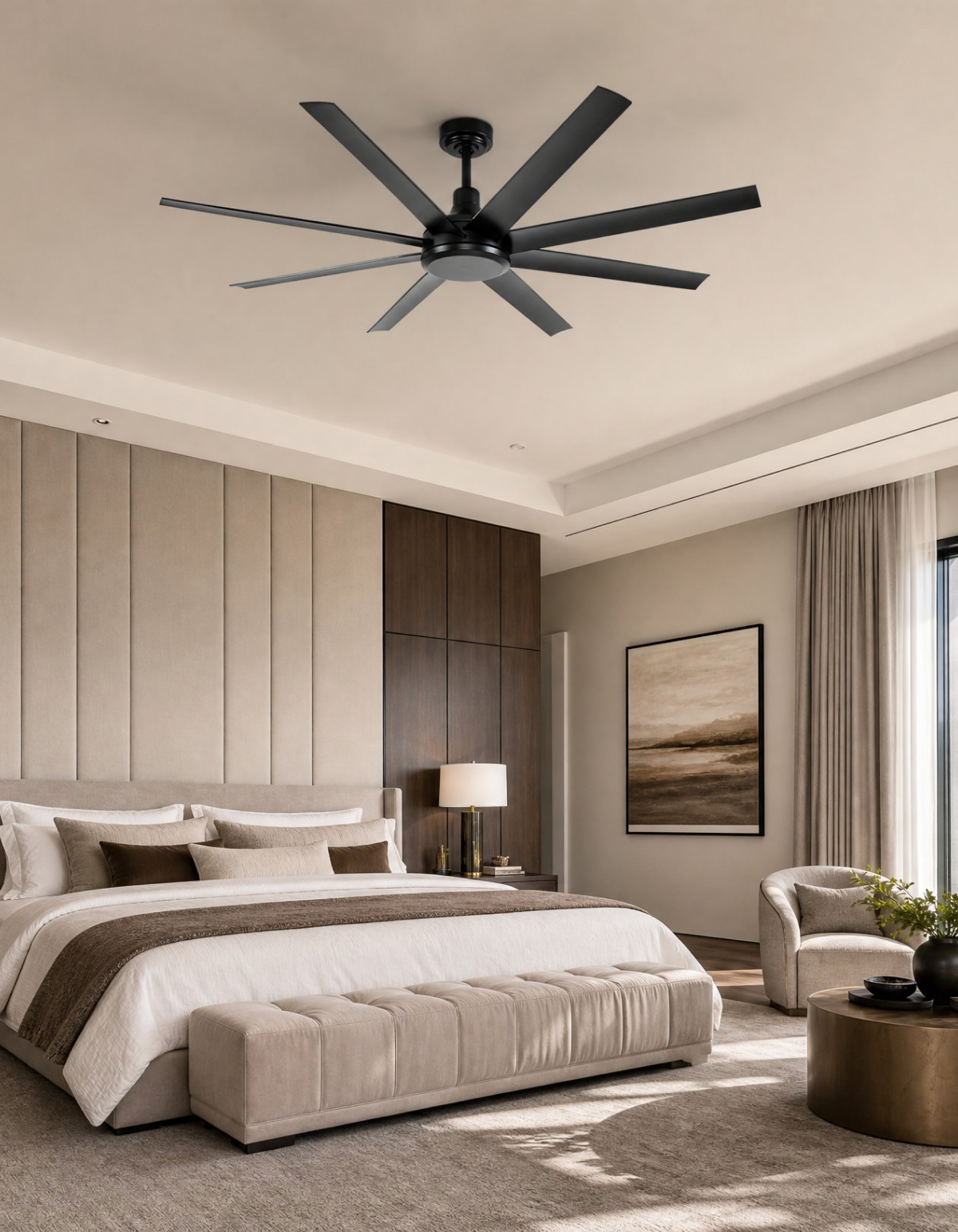 Raven 65-in. Commercial Ceiling Fan - Black#Finish_Black