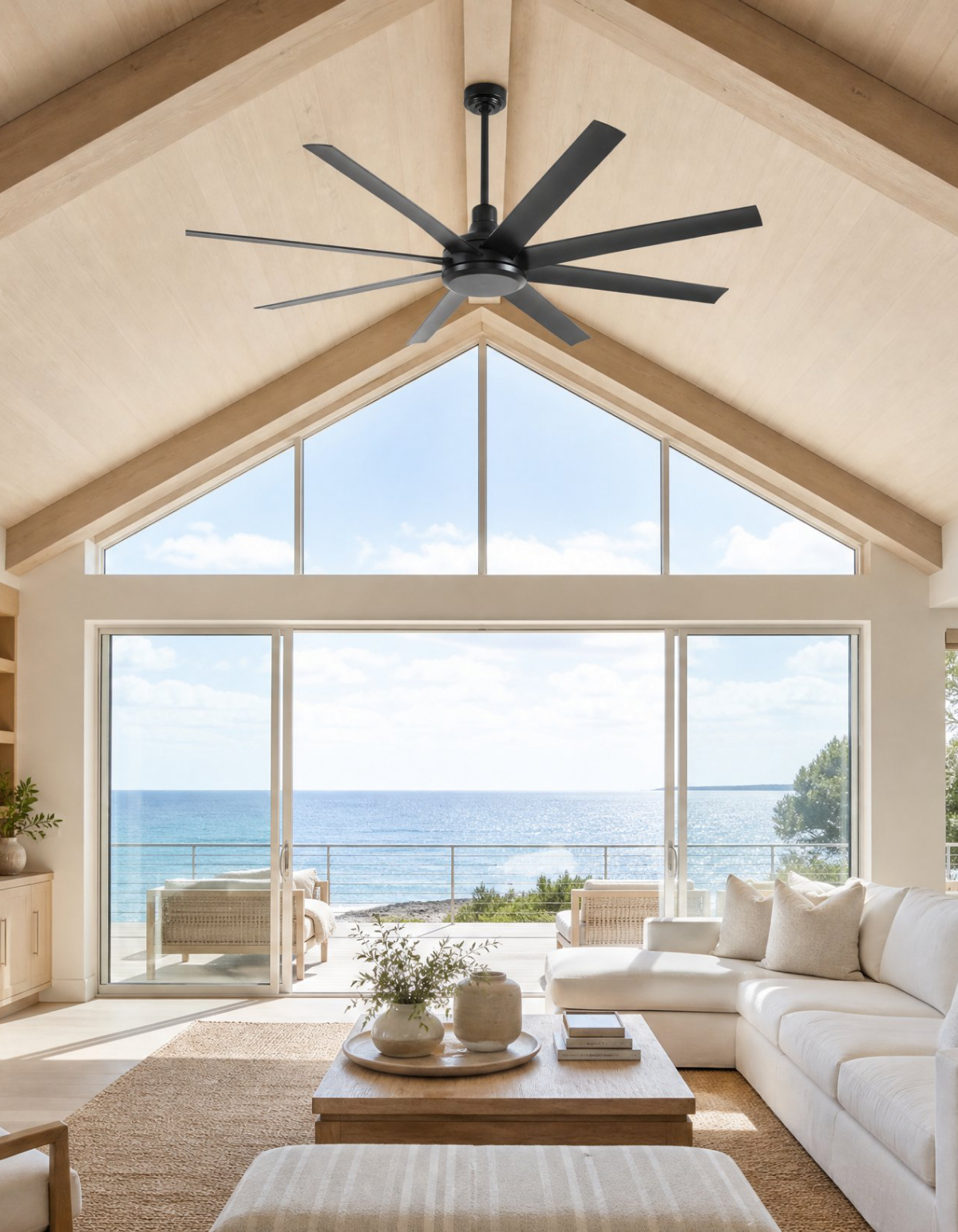 Raven 65-in. Commercial Ceiling Fan - Black#Finish_Black