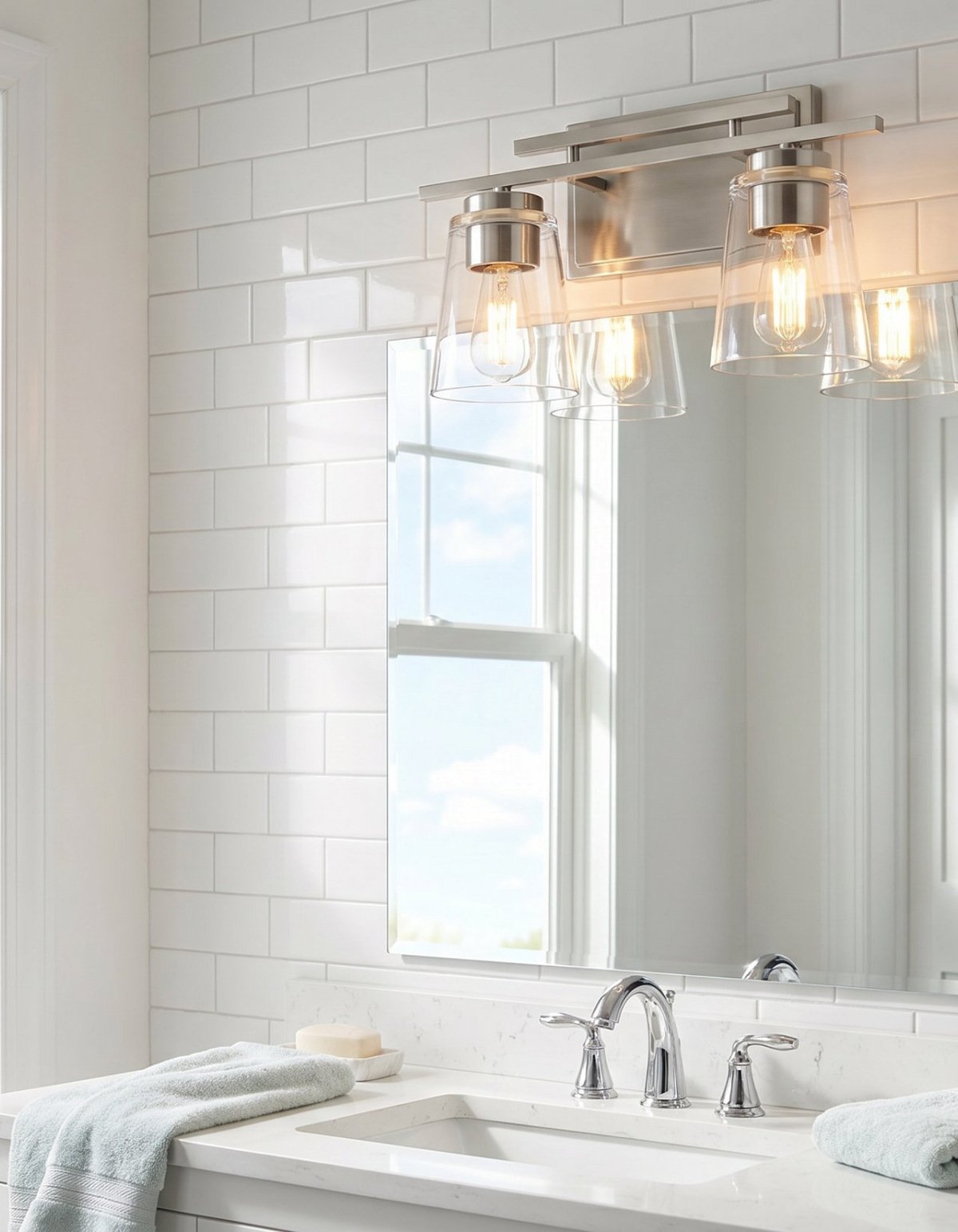 Haily 2-Light Vanity Light - Brushed Nickel#Finish_Brushed Nickel