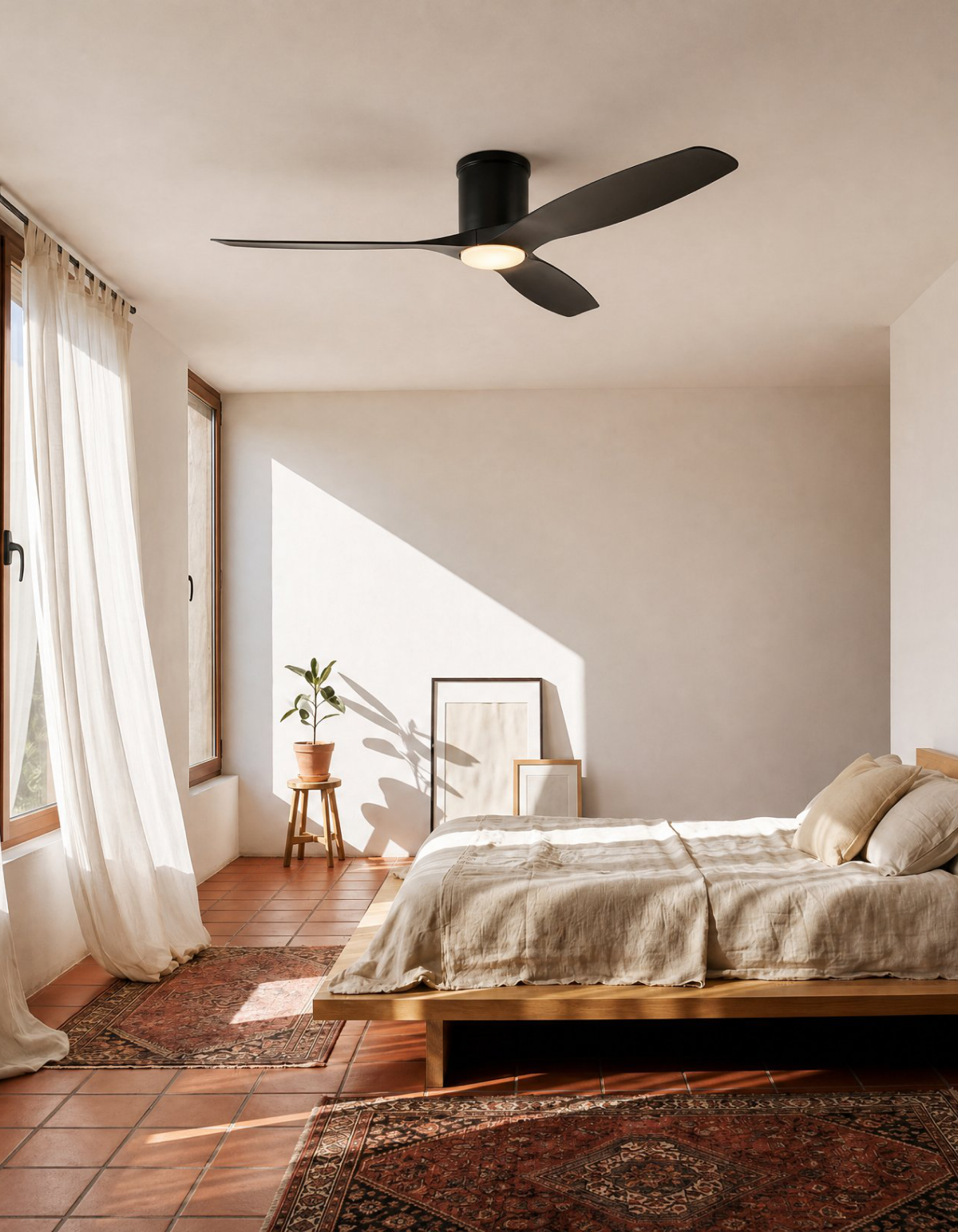 Savannah 52-in. Ceiling Fan - Black#Finish_Black