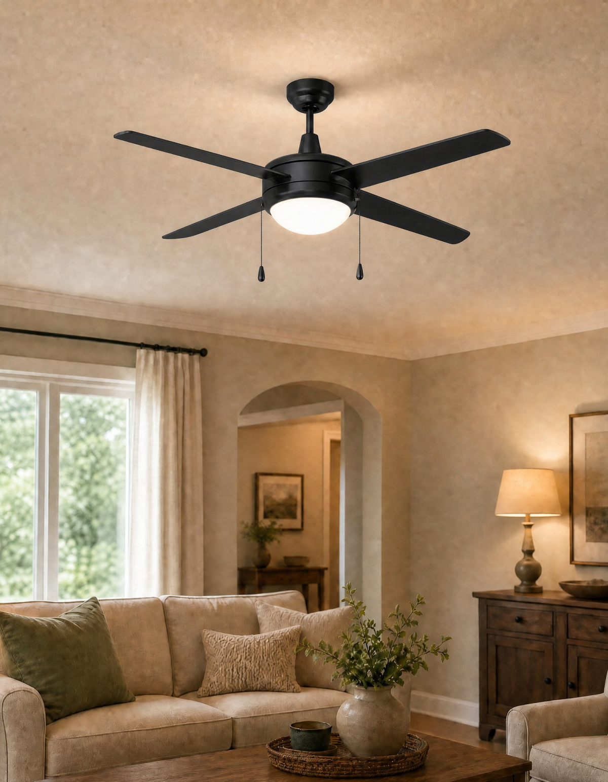 COBIA 52" 4-Blade Cobia Ceiling Fan - Matte Black#Finish_Matte Black
