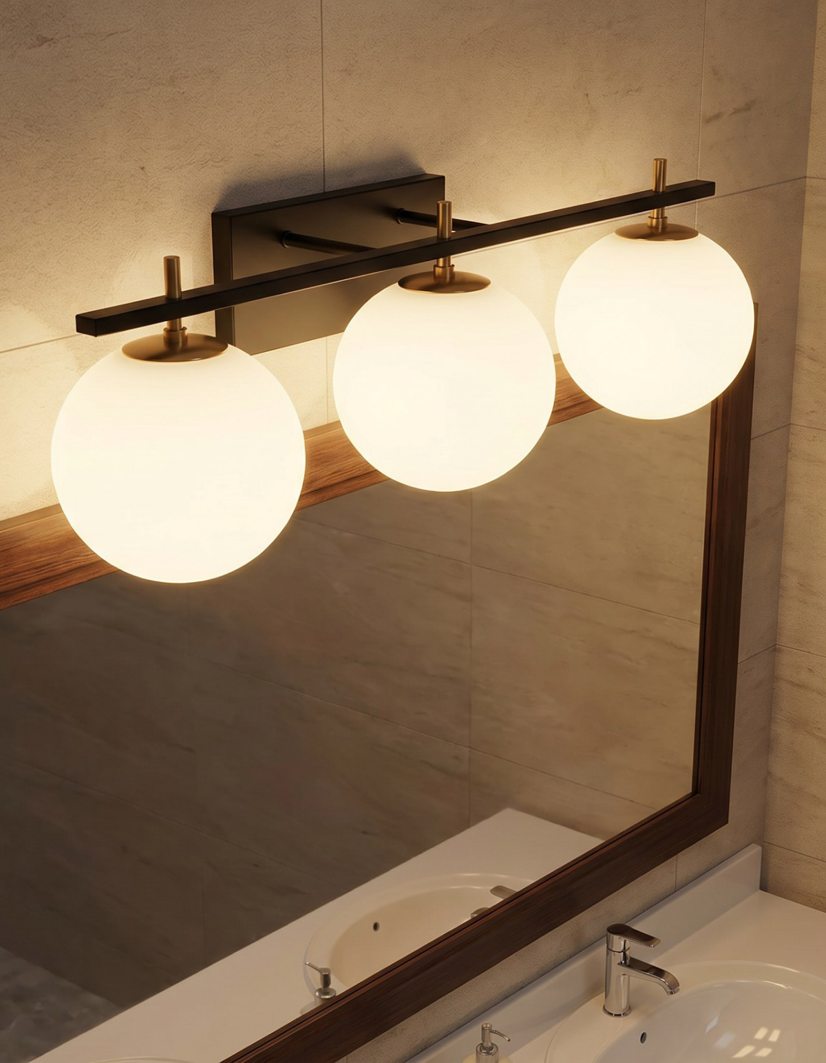 Capella 3-Light Vanity Light - CPLA-V3-BKSG