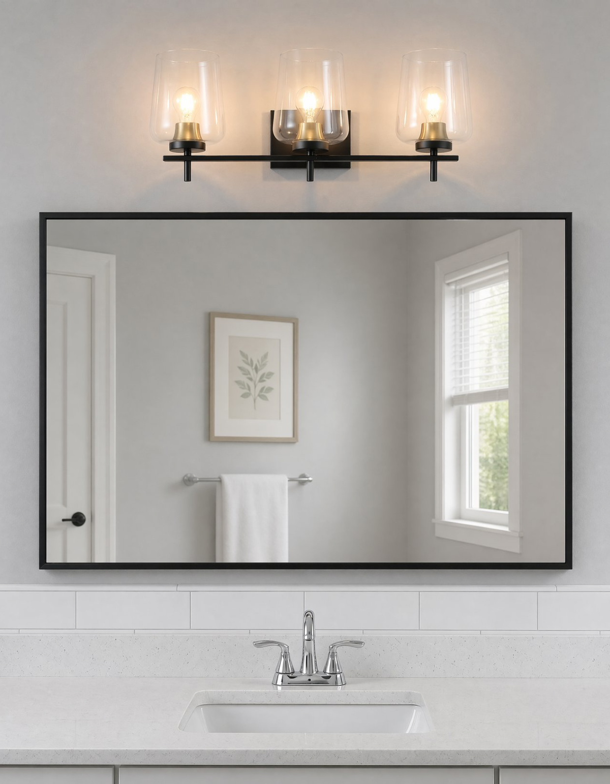 GILA 3-Light Vanity - Black#Finish_Black