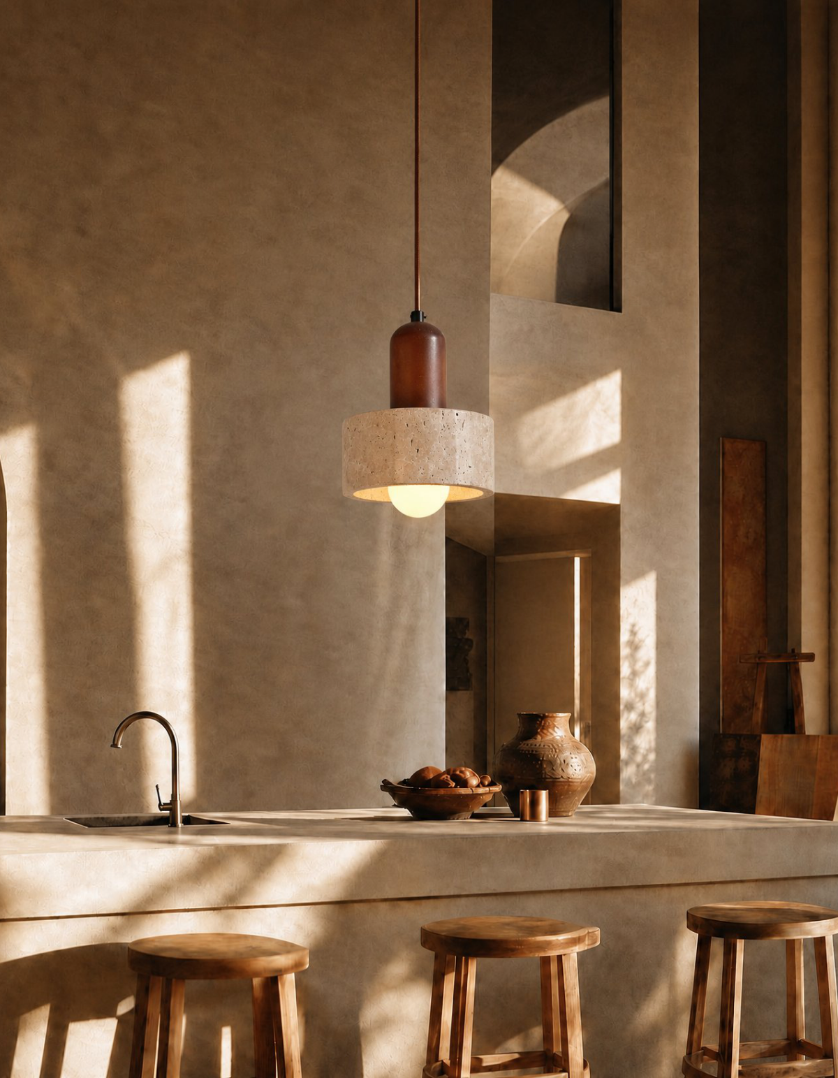 Pietra 7-in. Cylinder Pendant - PTRA-P1-CY-7-TRVT