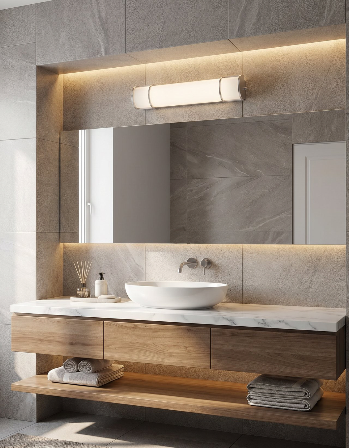 DAWN 18" LED Linear Vanity - Brushed Nickel#Finish_Brushed Nickel