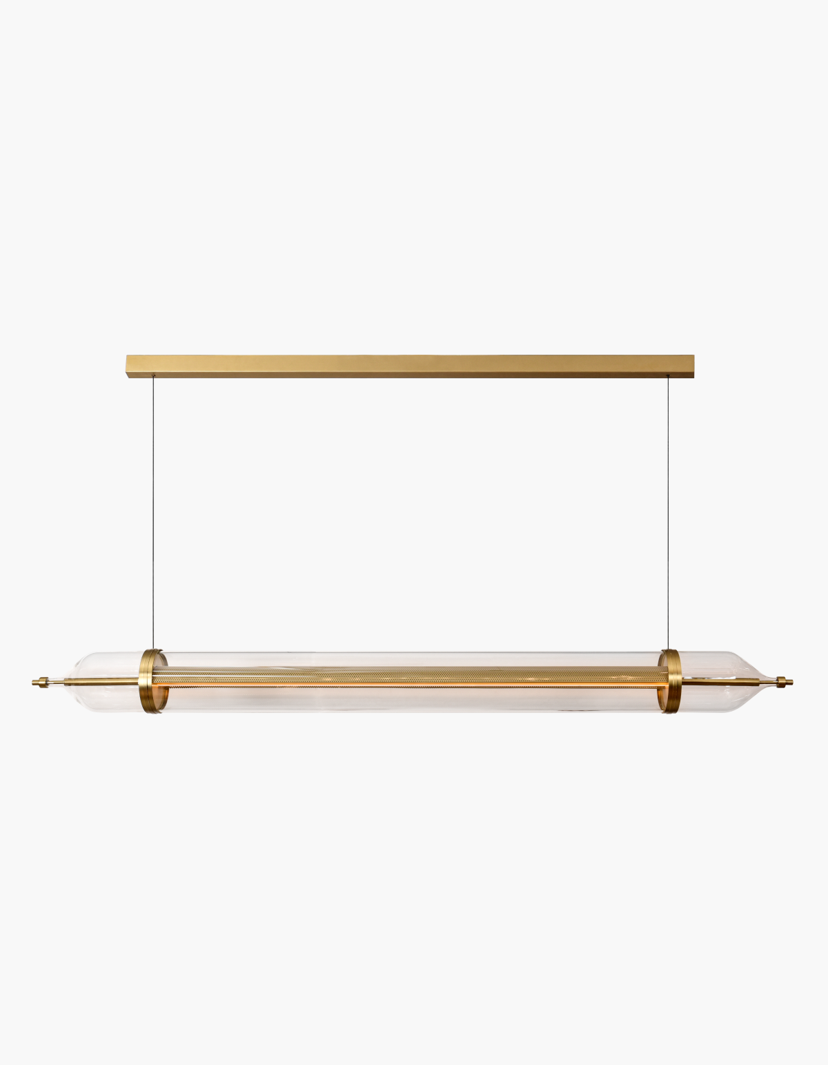 Calder 61-in. Linear Chandelier - Brushed antique brass#Finish_Brushed antique brass