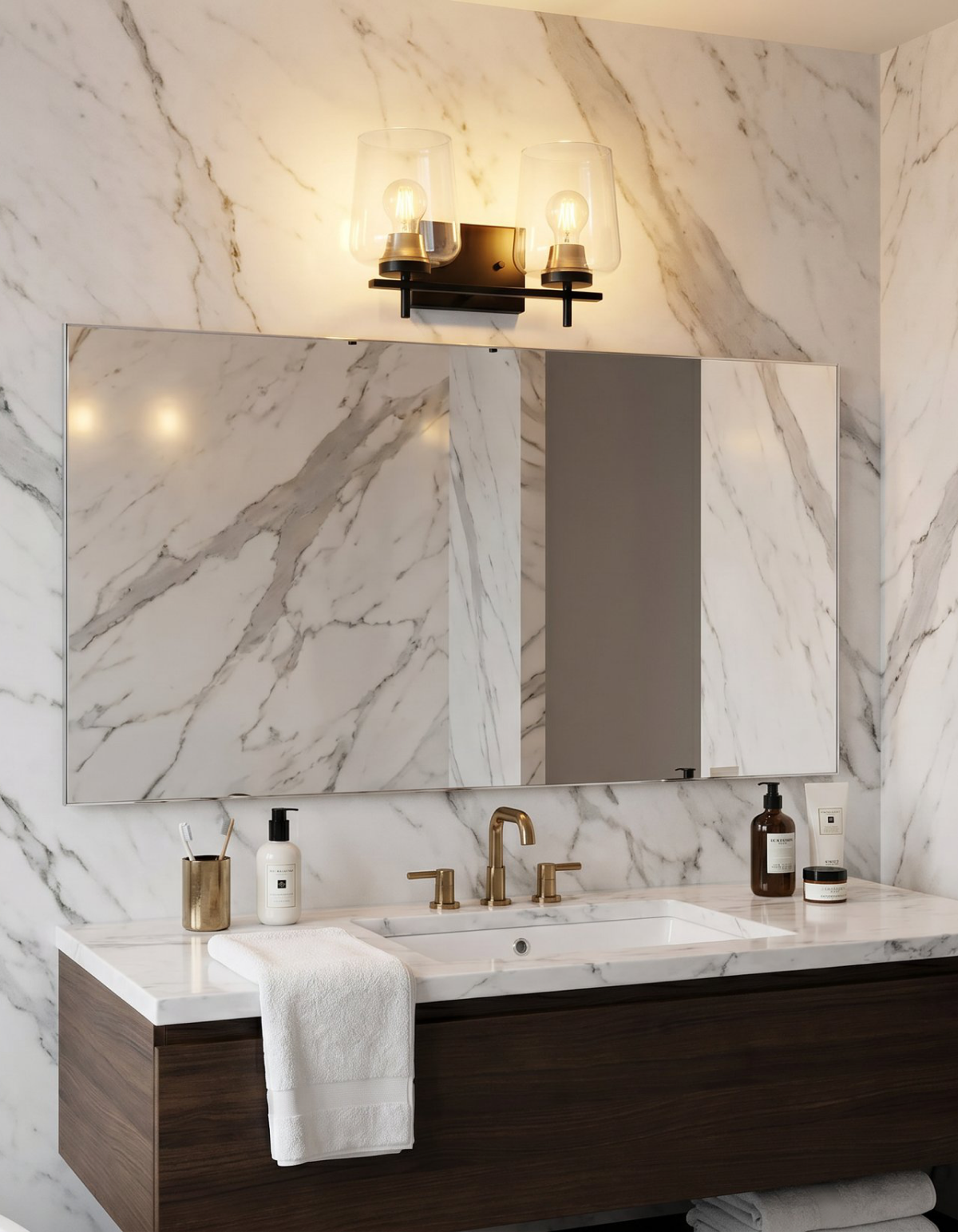 GILA 2-Light Vanity - Black#Finish_Black