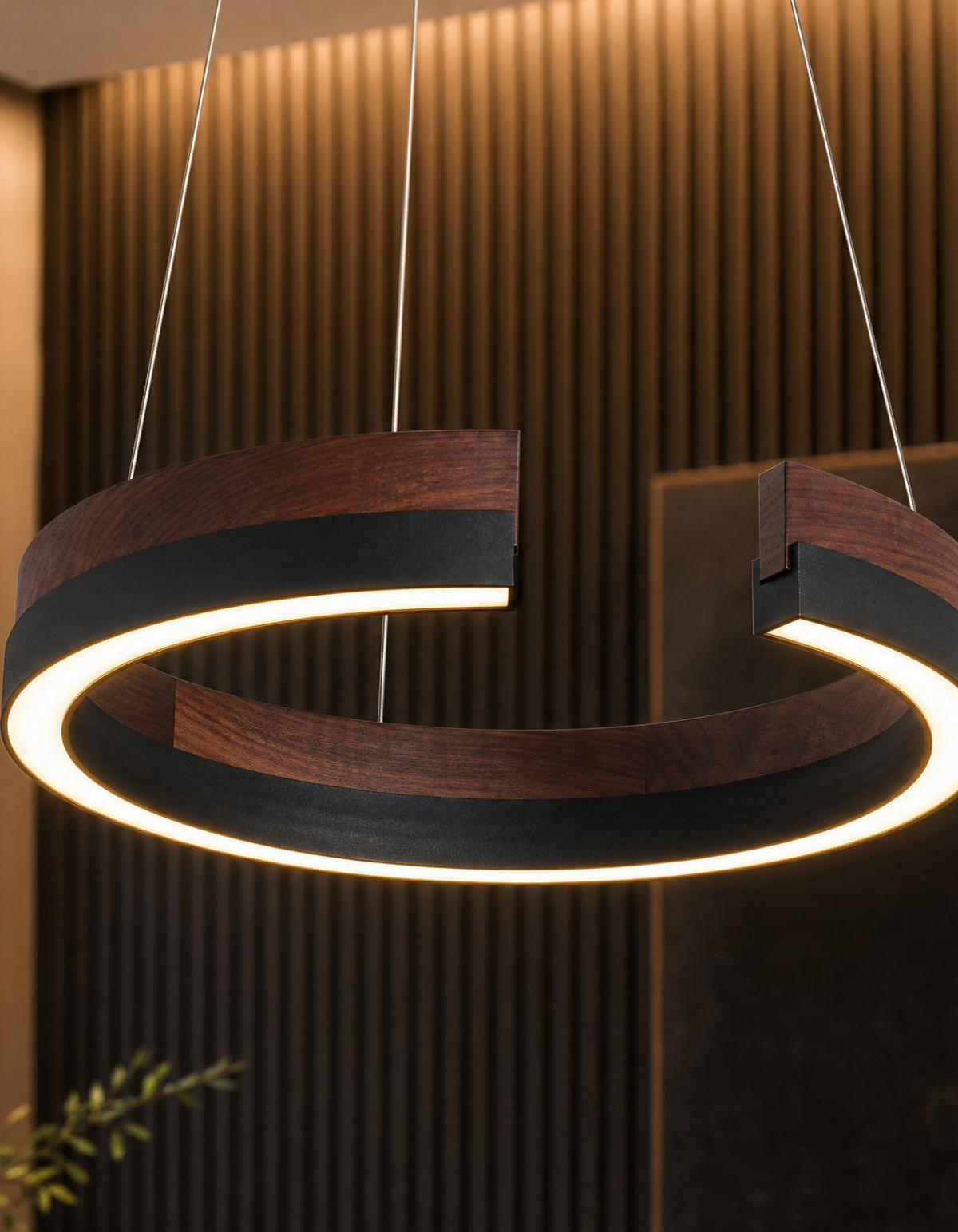 Rowan 24" Chandelier - Dark Walnut#Finish_Dark Walnut