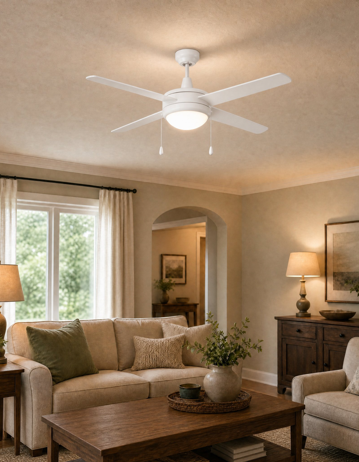 COBIA 52" 4-Blade Cobia Ceiling Fan - Matte White#Finish_Matte White