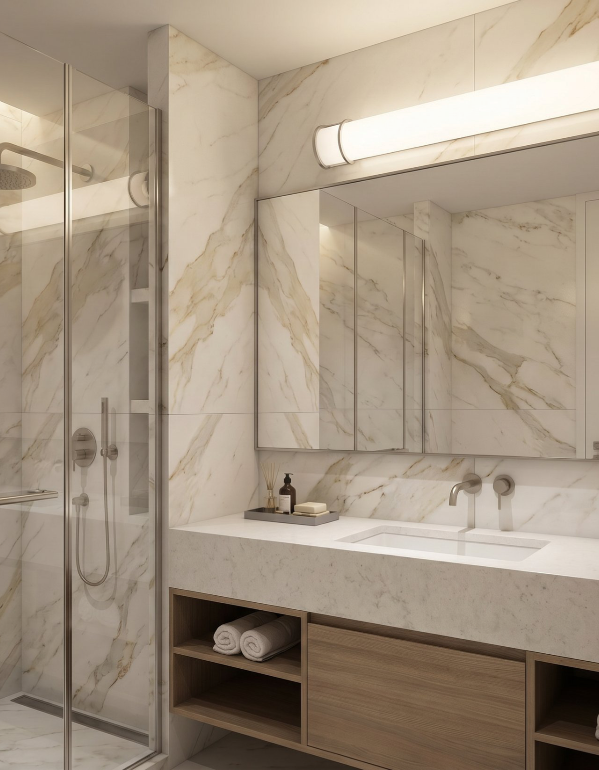 DAWN 48" LED Linear Vanity - Brushed Nickel#Finish_Brushed Nickel