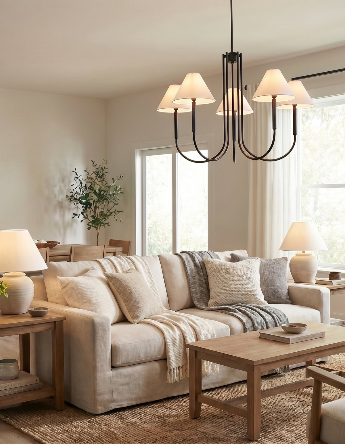 Parlor 5-Light Chandelier - Black#Finish_Black