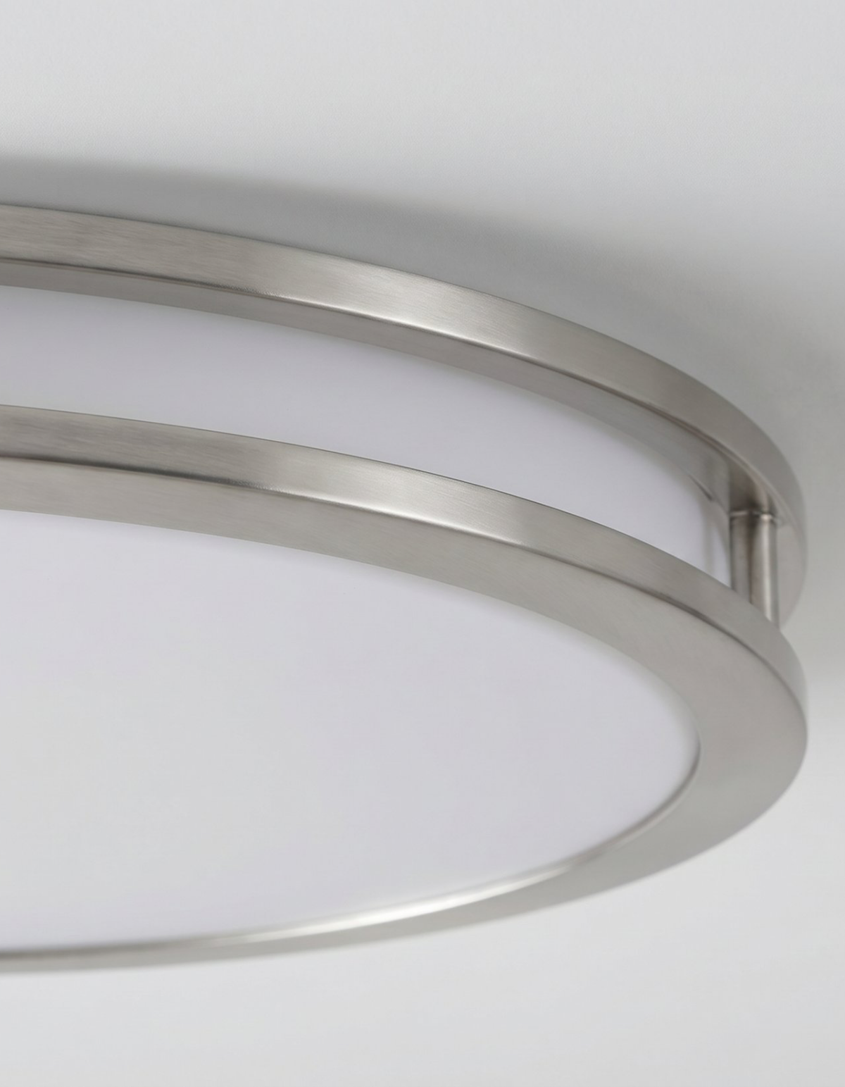 DAWN 24" double ring flush mount - Brushed Nickel#Finish_Brushed Nickel