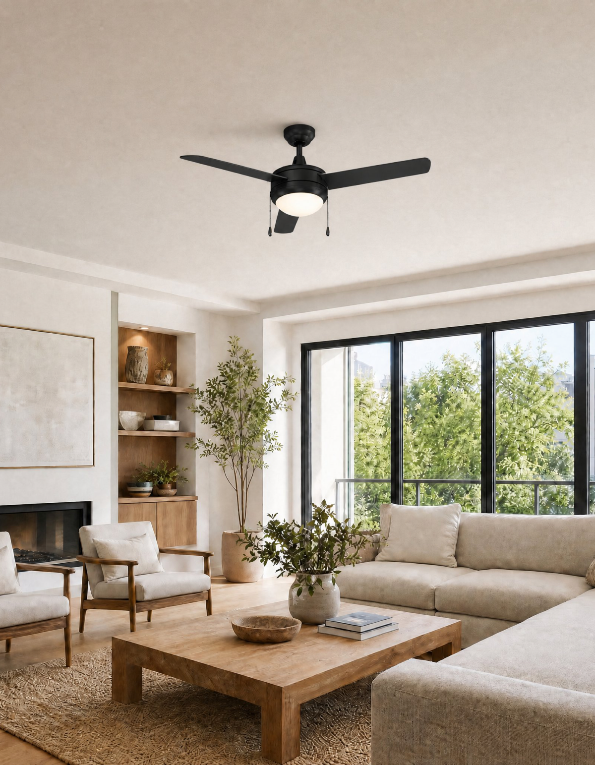 COBIA 52" 3-Blade Cobia Ceiling Fan - Matte Black#Finish_Matte Black