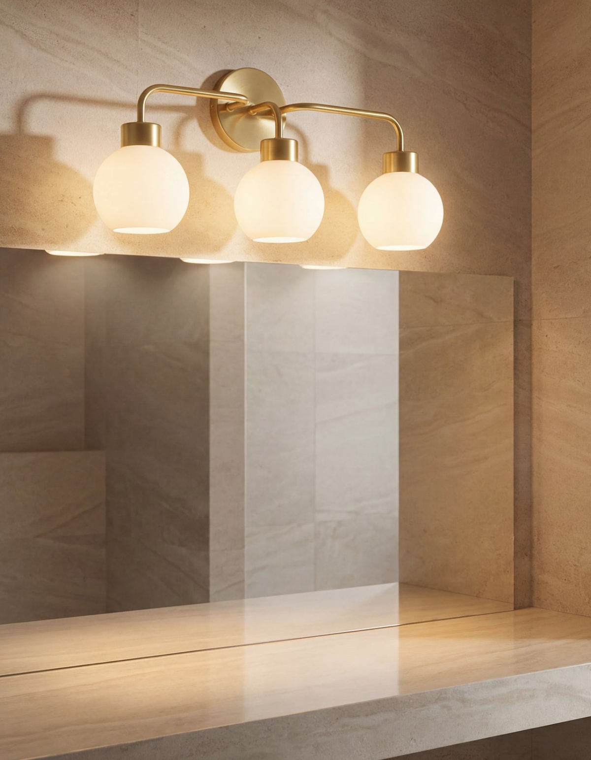 Opal 3-Light Vanity Light - Satin Gold#Finish_Satin Gold