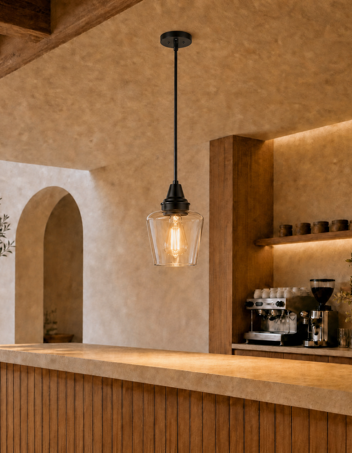 GILA 1-Light Pendant - Black#Finish_Black