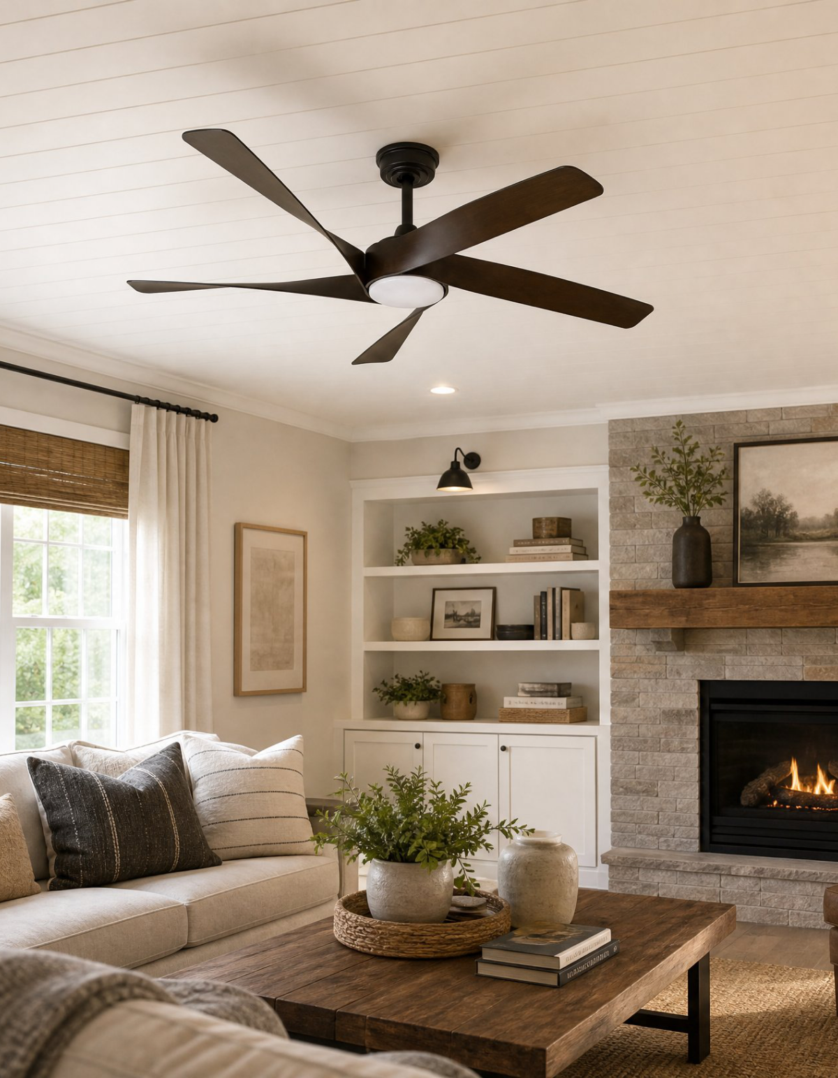 MIGHTY CONDOR 60" Mighty Condor Fan - Matte Black With Dark Brown#Finish_Matte Black With Dark Brown