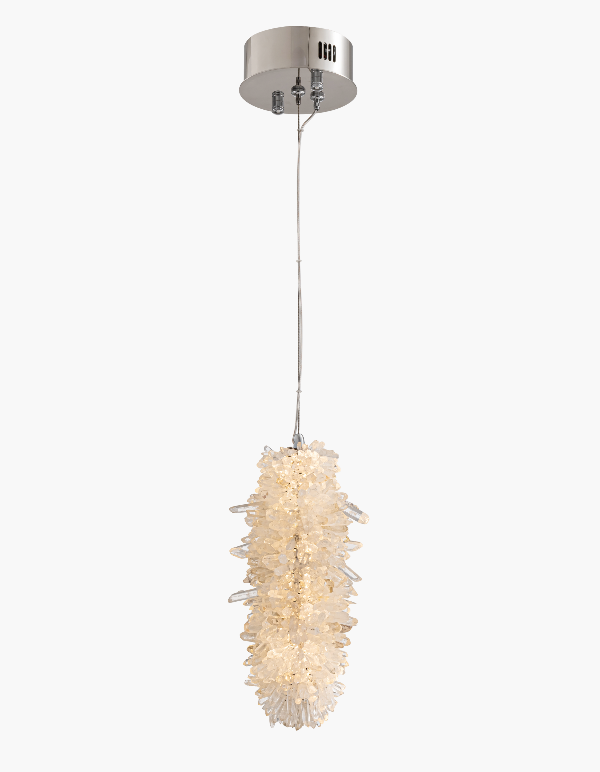 LIORA 18 in. Cylindrical Pendant - Brushed Nickel#Finish_Brushed Nickel