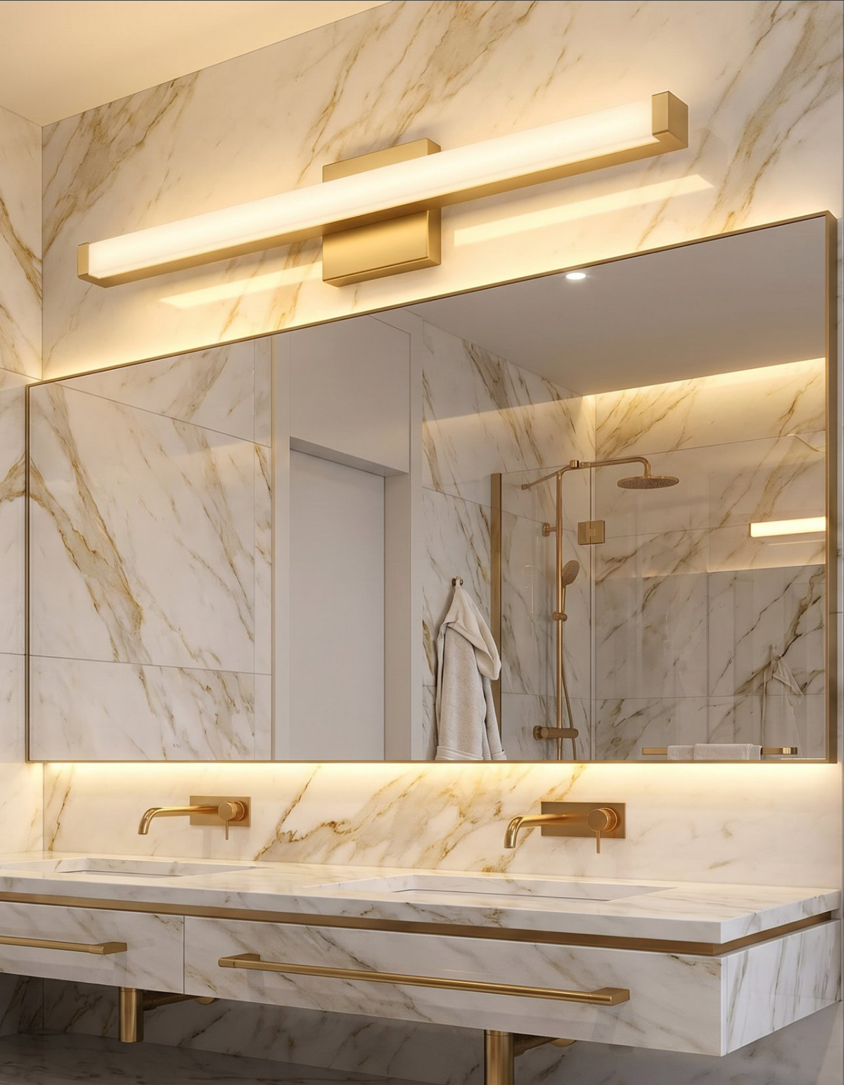 Vista Linear Vanity Light - Satin Gold / 30 in#Finish_Satin Gold#Size_30 in