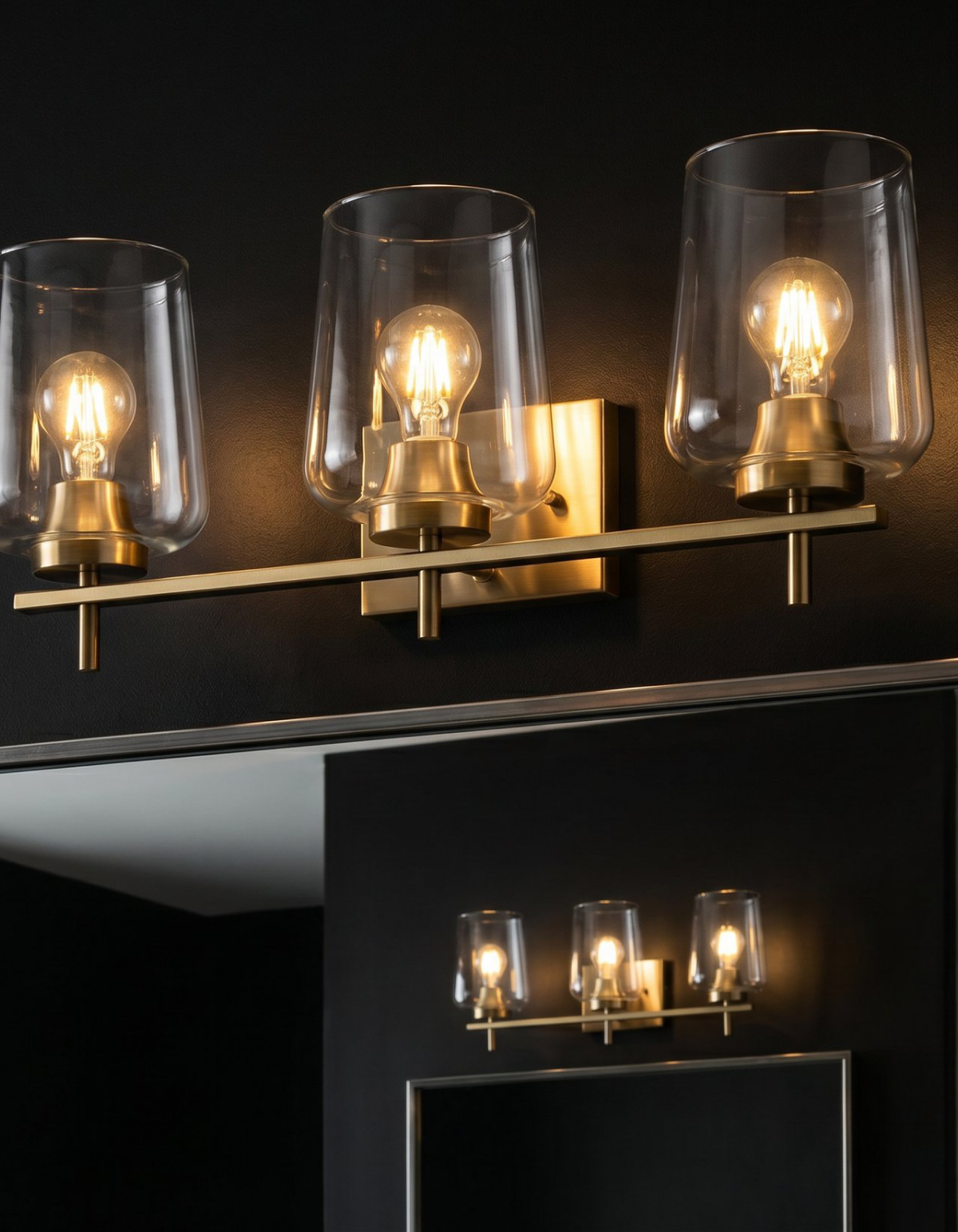 GILA 3-Light Vanity - Satin Gold#Finish_Satin Gold