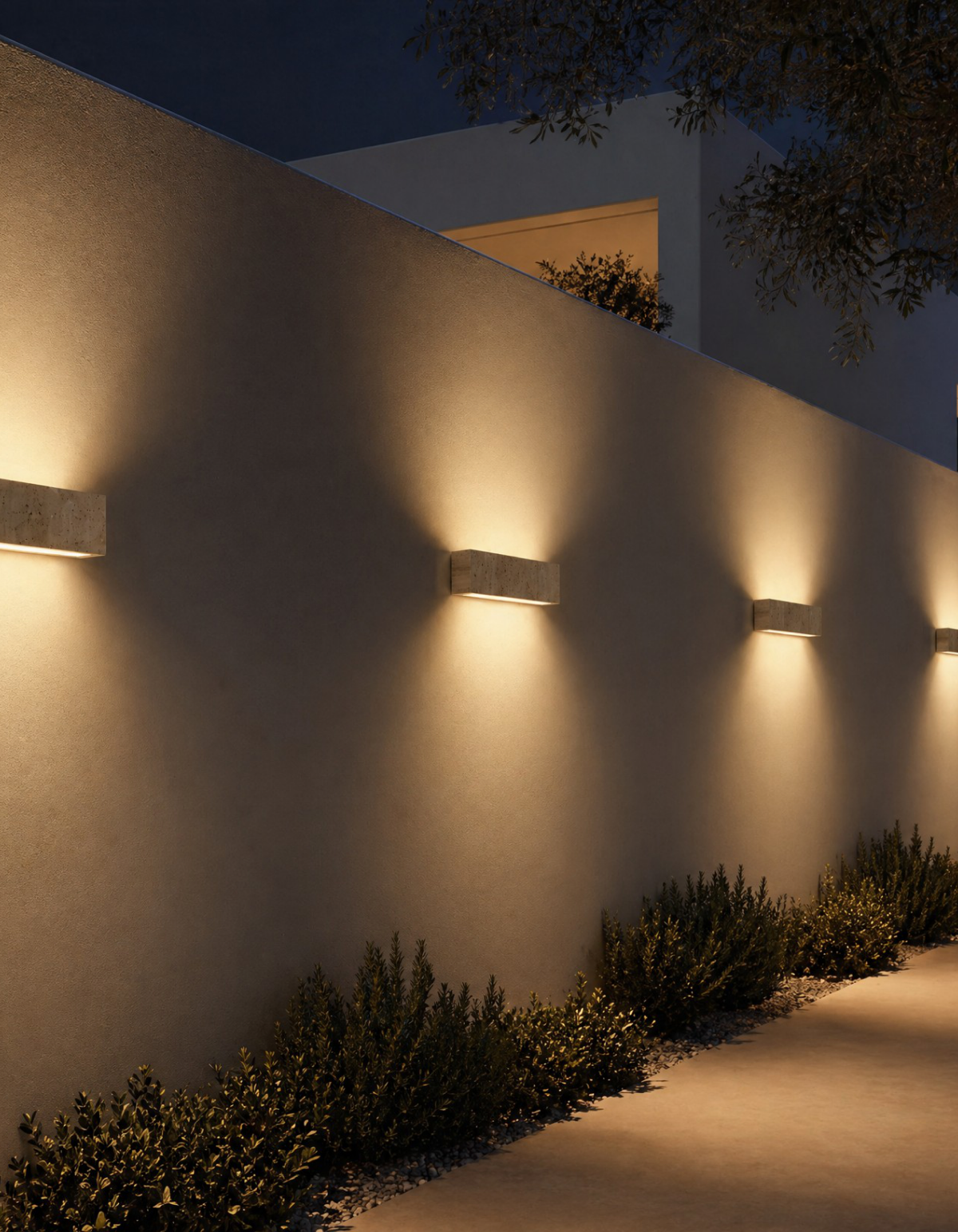 TOR 8-in. Wall Sconce, Travertine Finish