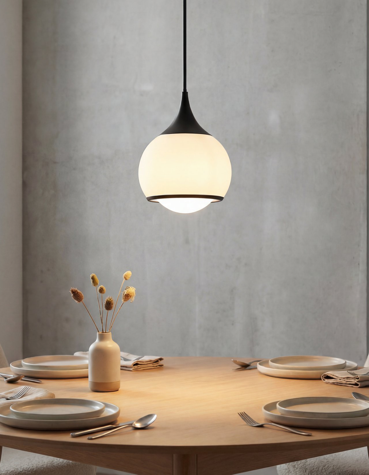 Opal 1-Light Pendant - Black#Finish_Black