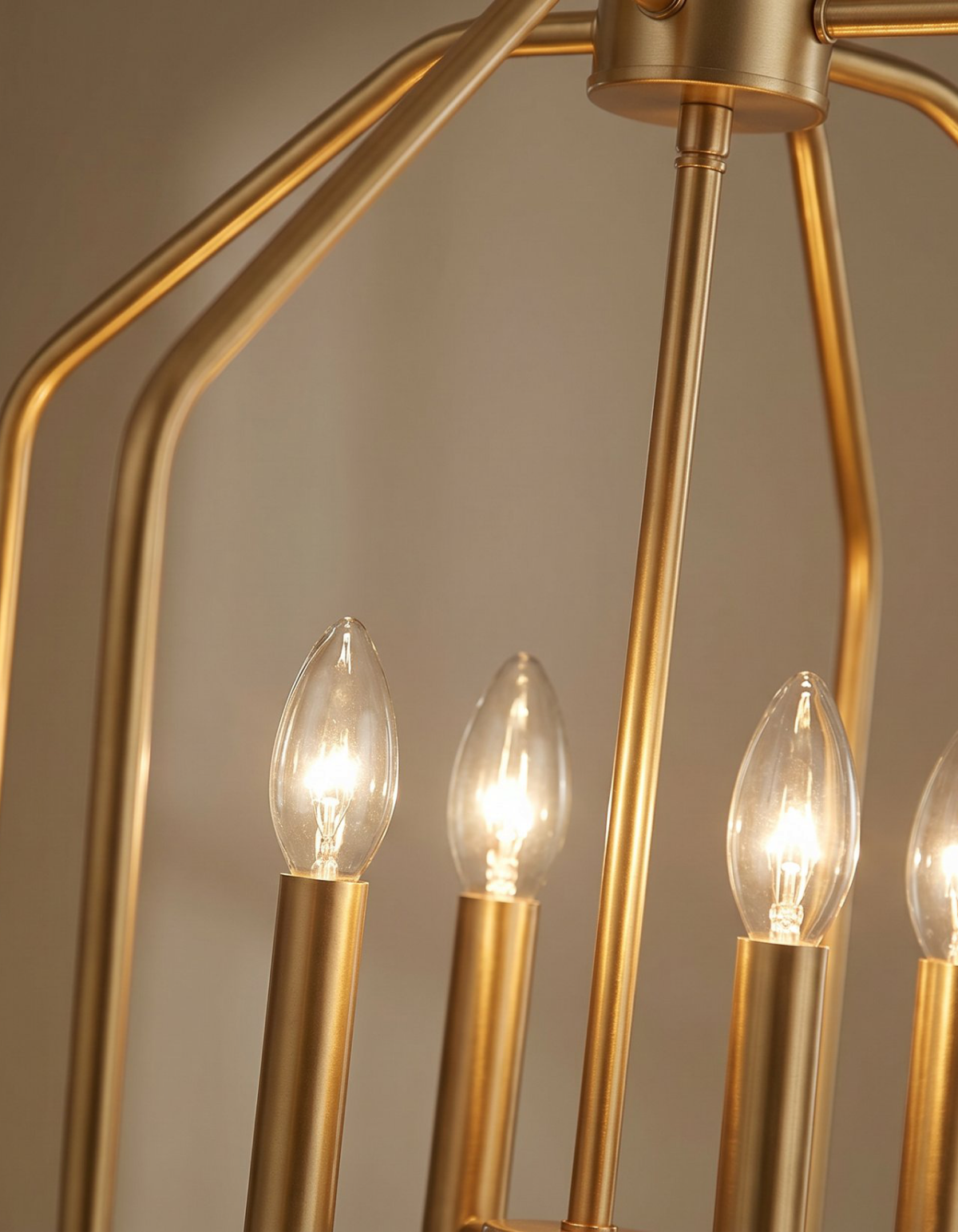 Kindle 4-Light Pendant - Satin Gold Finish, Clear Glass#Finish_Satin Gold Finish, Clear Glass