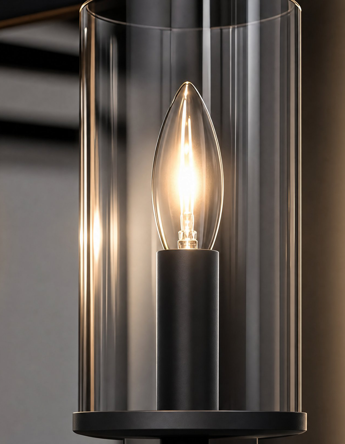 Aurelia 5-Light Linear Chandelier - Black Finish, Clear Glass#Finish_Black Finish, Clear Glass