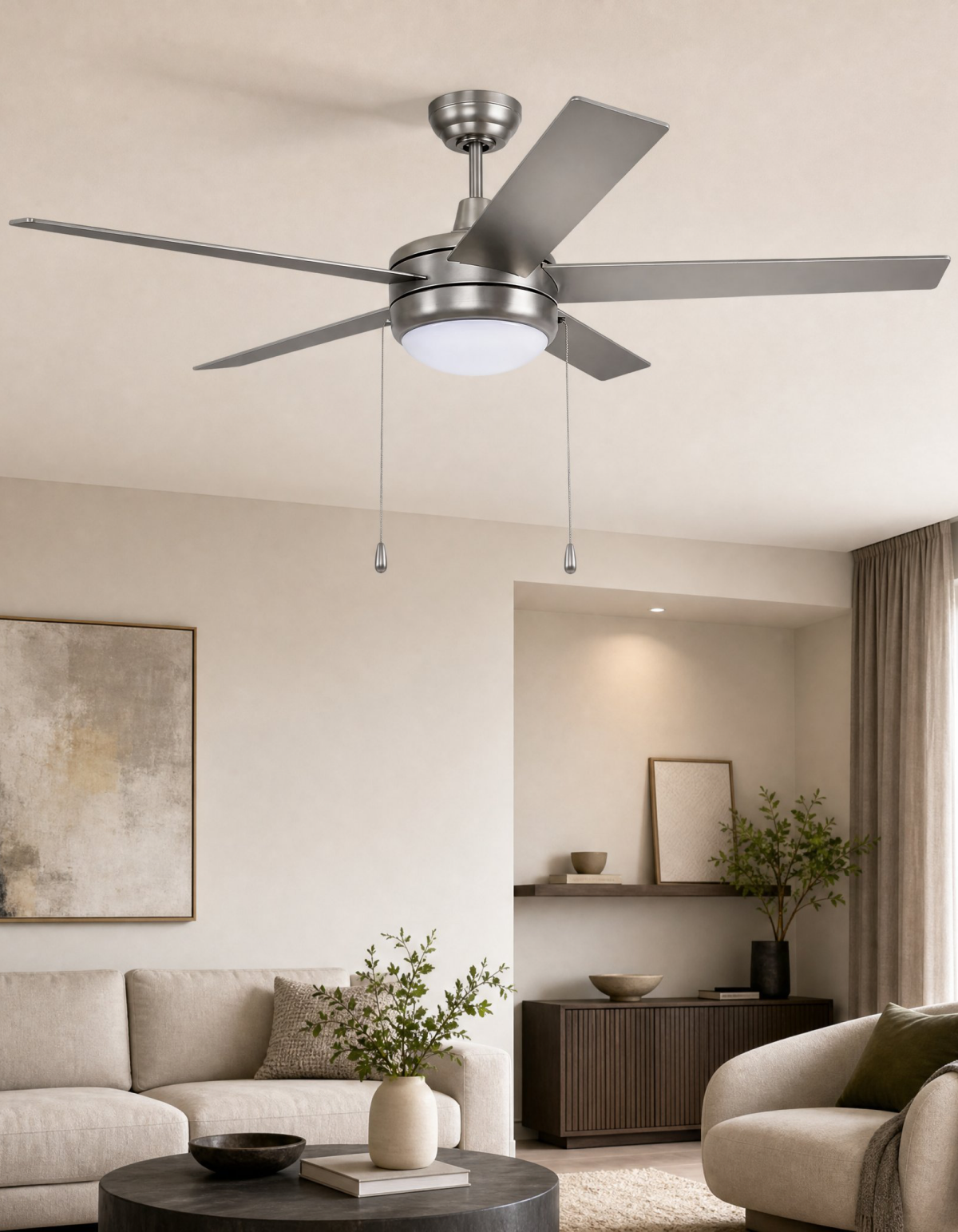COBIA 52" 5-Blade Cobia Ceiling Fan - Brushed Nickel#Finish_Brushed Nickel