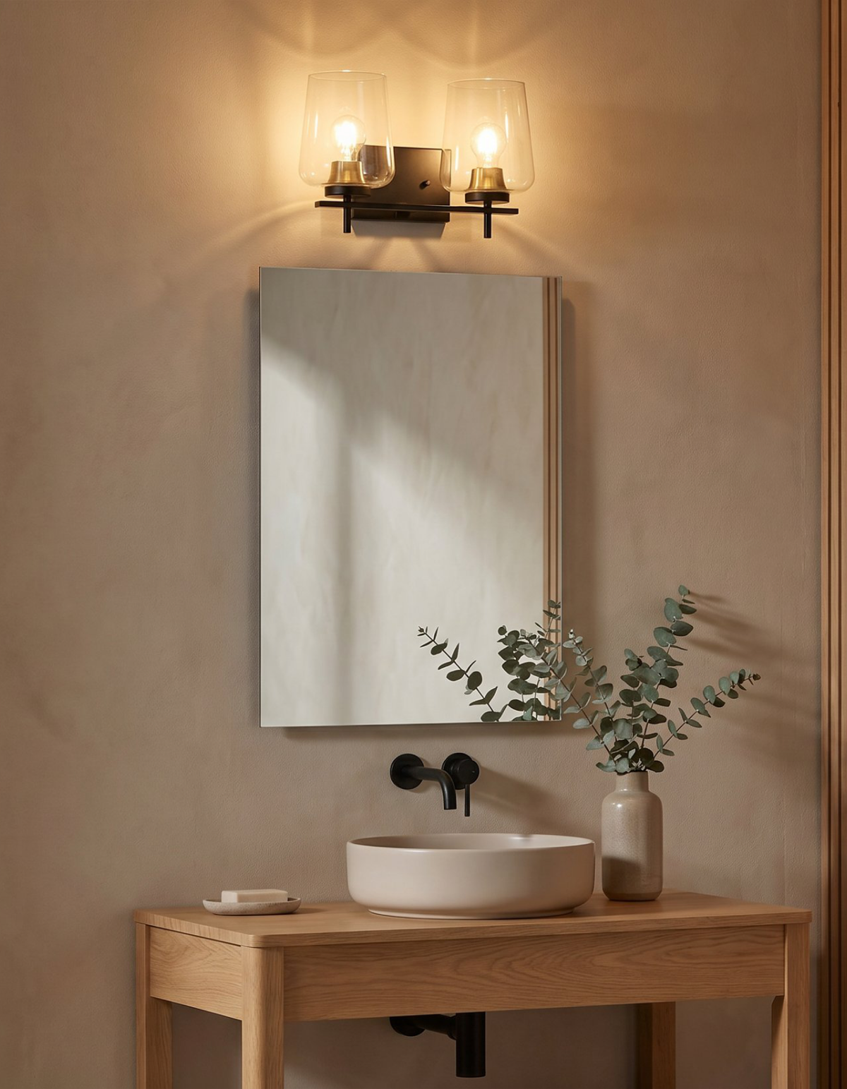 GILA 2-Light Vanity - Black#Finish_Black