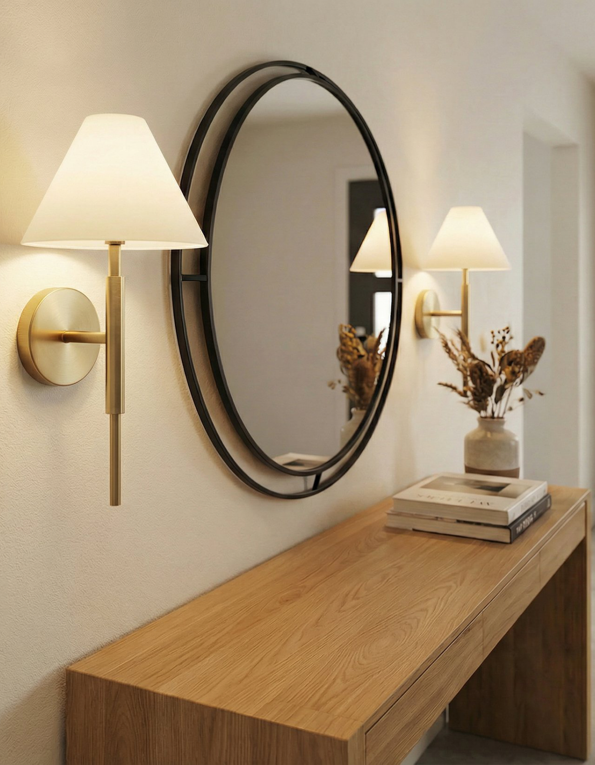 Parlor 1-Light Wall Sconce - Satin Gold#Finish_Satin Gold
