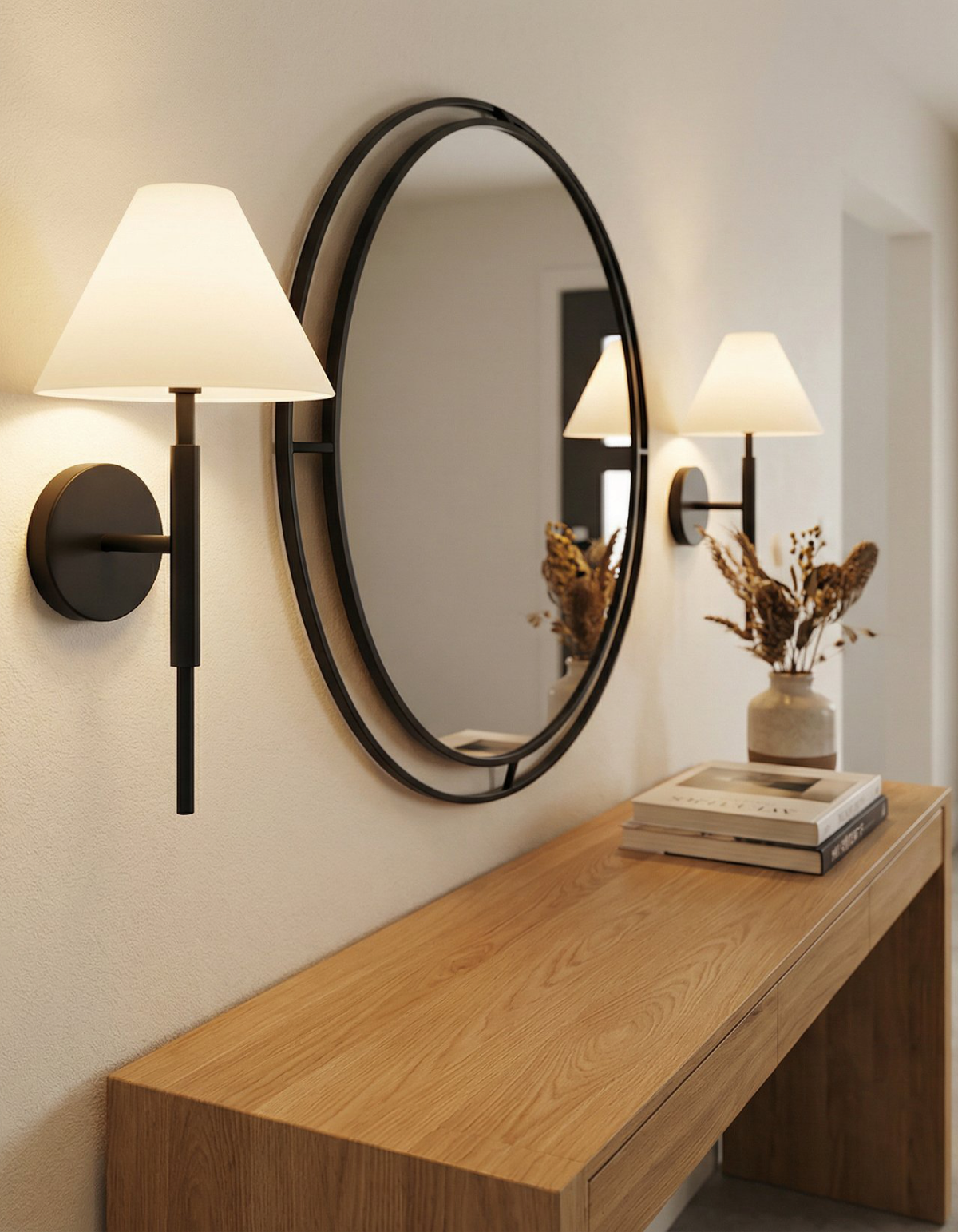 Parlor 1-Light Wall Sconce - Black#Finish_Black