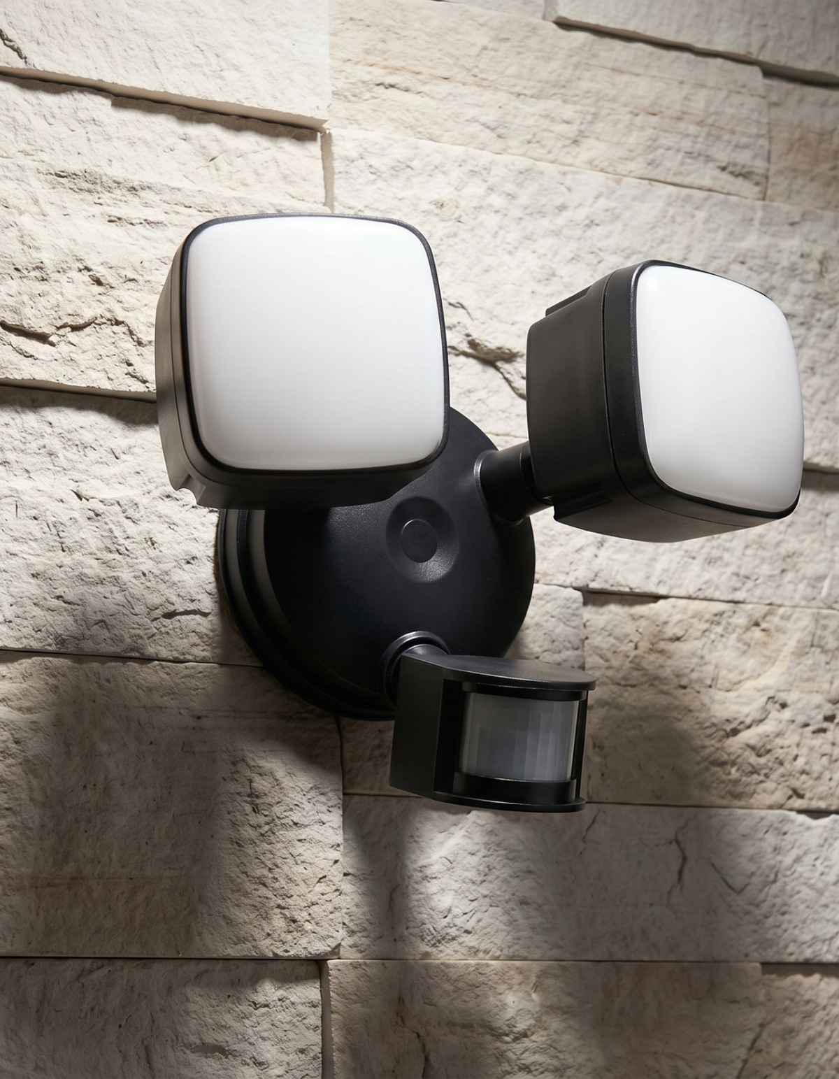 Fortis 2-Head Security Light, Black - Black#Finish_Black