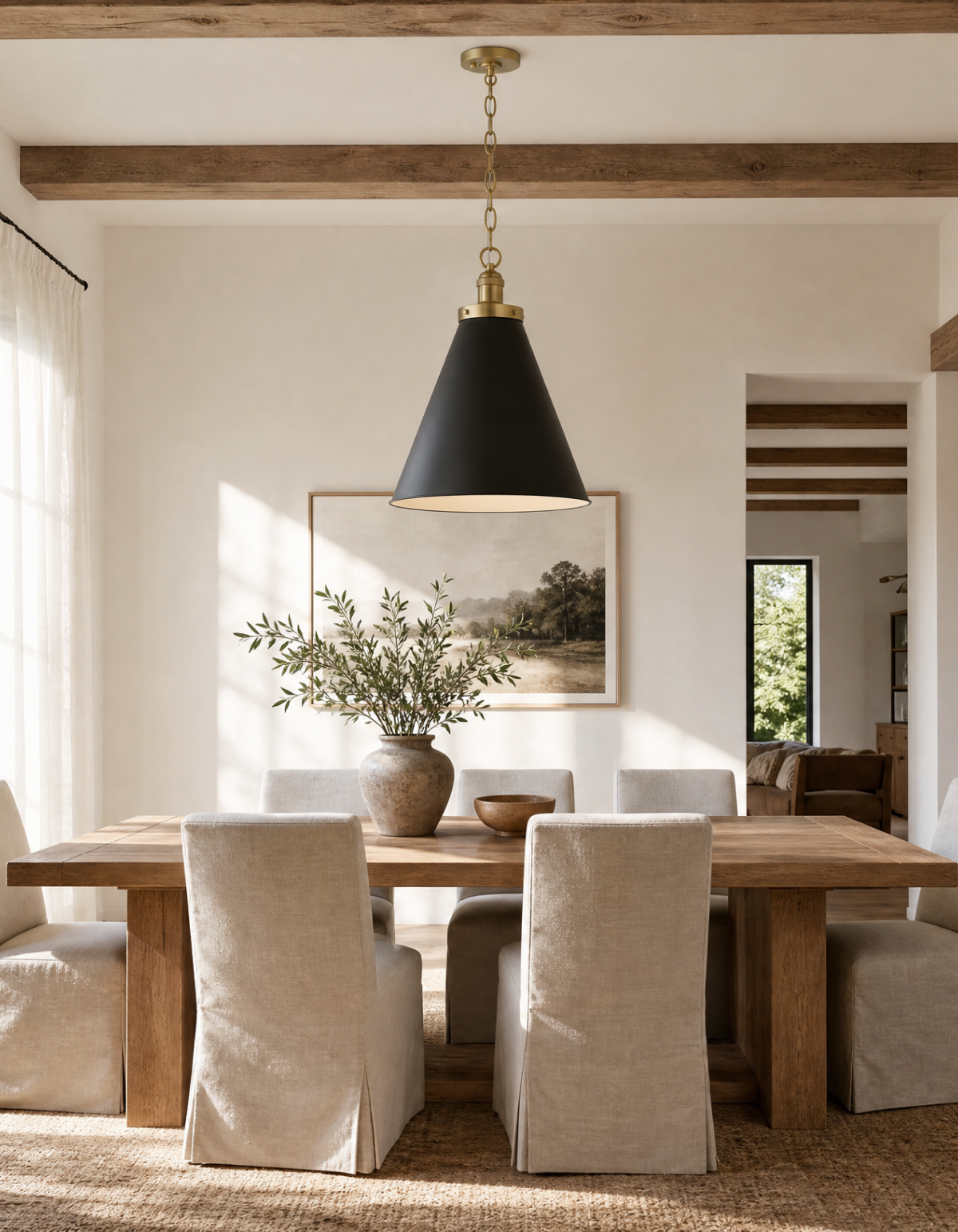 Rivet 1-Light Pendant - Black & Satin Gold / 12 in#Finish_Black & Satin Gold#Size_12 in
