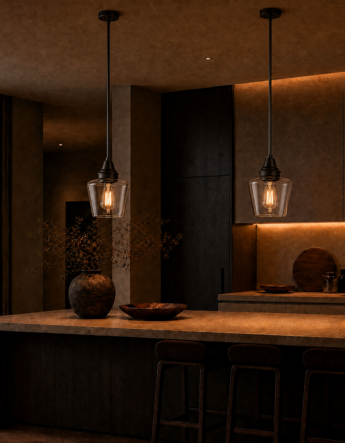 GILA 1-Light Pendant - Black#Finish_Black