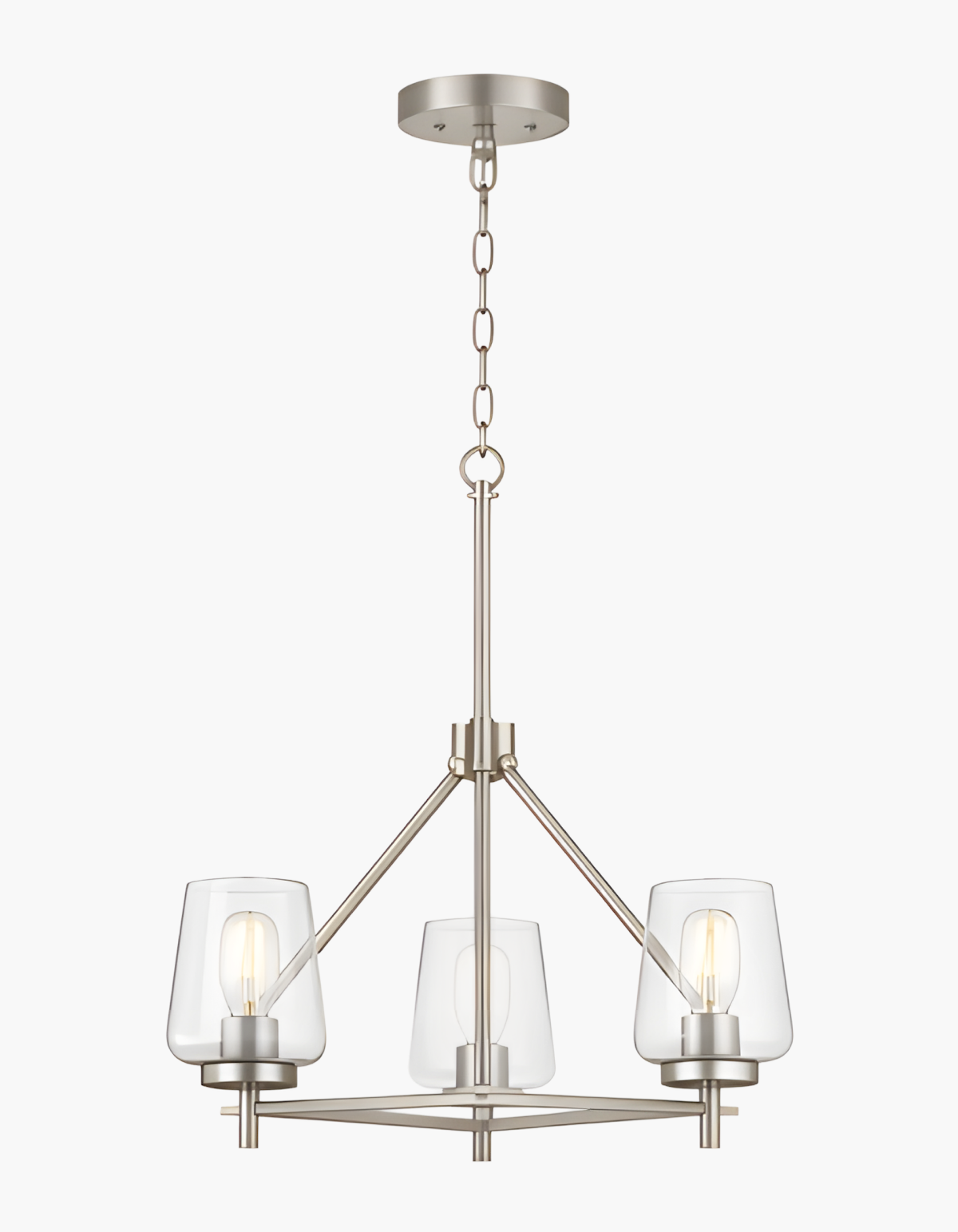 GILA 3-Light Chandelier - Brushed Nickel#Finish_Brushed Nickel