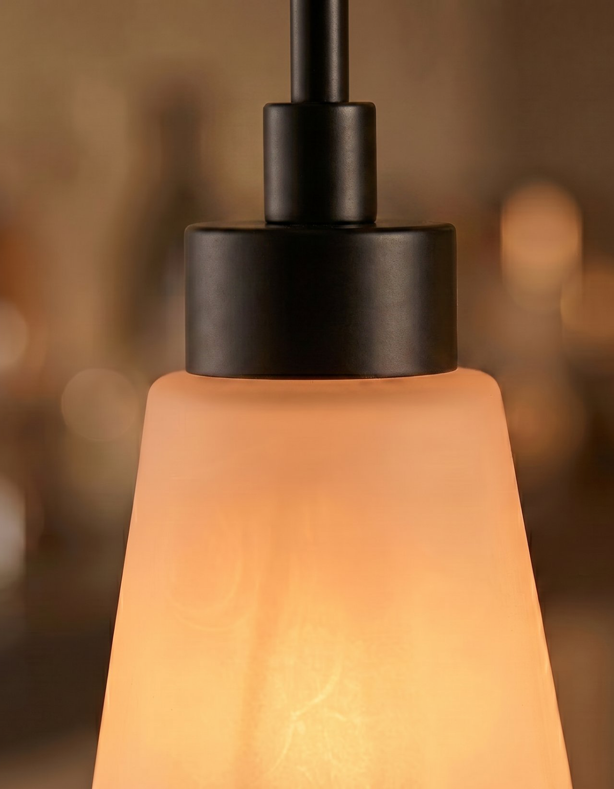 Lima Single Pendant - Black Finish, Frosted White Glass#Finish_Black Finish, Frosted White Glass