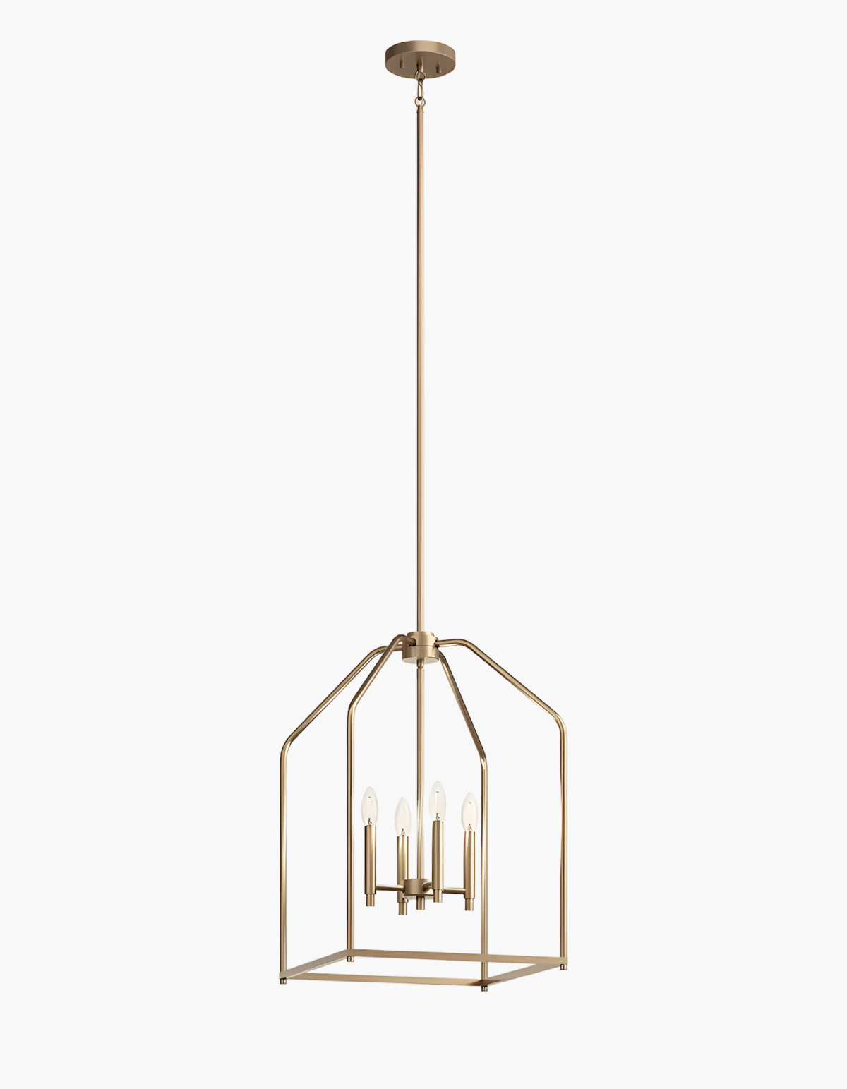 Kindle 4-Light Pendant - Satin Gold Finish, Clear Glass#Finish_Satin Gold Finish, Clear Glass