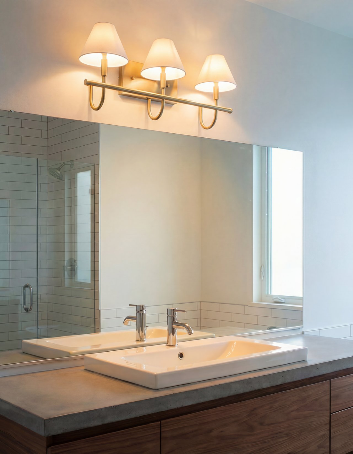 Parlor 3-Light Vanity Light - Satin Gold#Finish_Satin Gold
