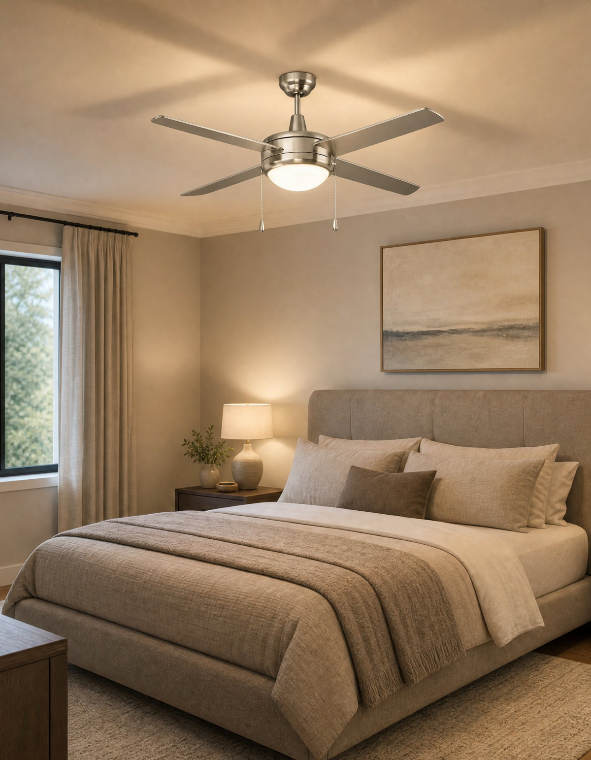 COBIA 52" 4-Blade Cobia Ceiling Fan - Brushed Nickel#Finish_Brushed Nickel