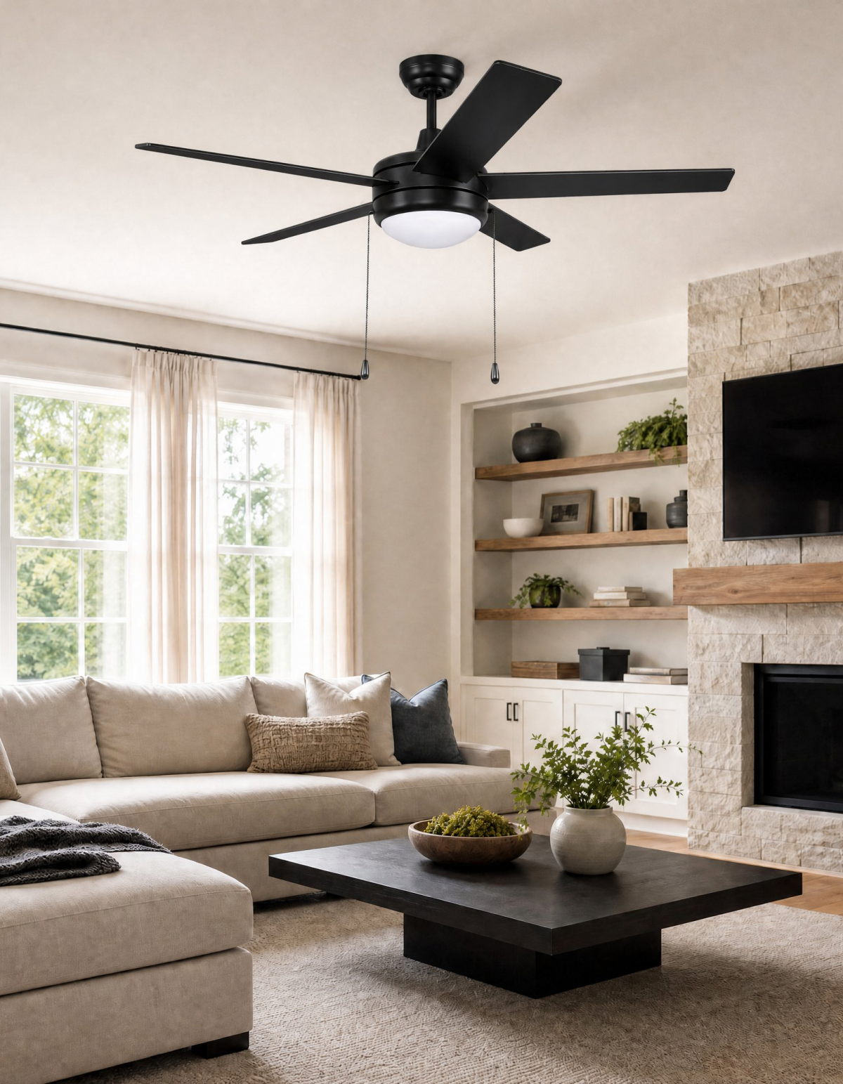 COBIA 52" 5-Blade Cobia Ceiling Fan - Matte Black#Finish_Matte Black
